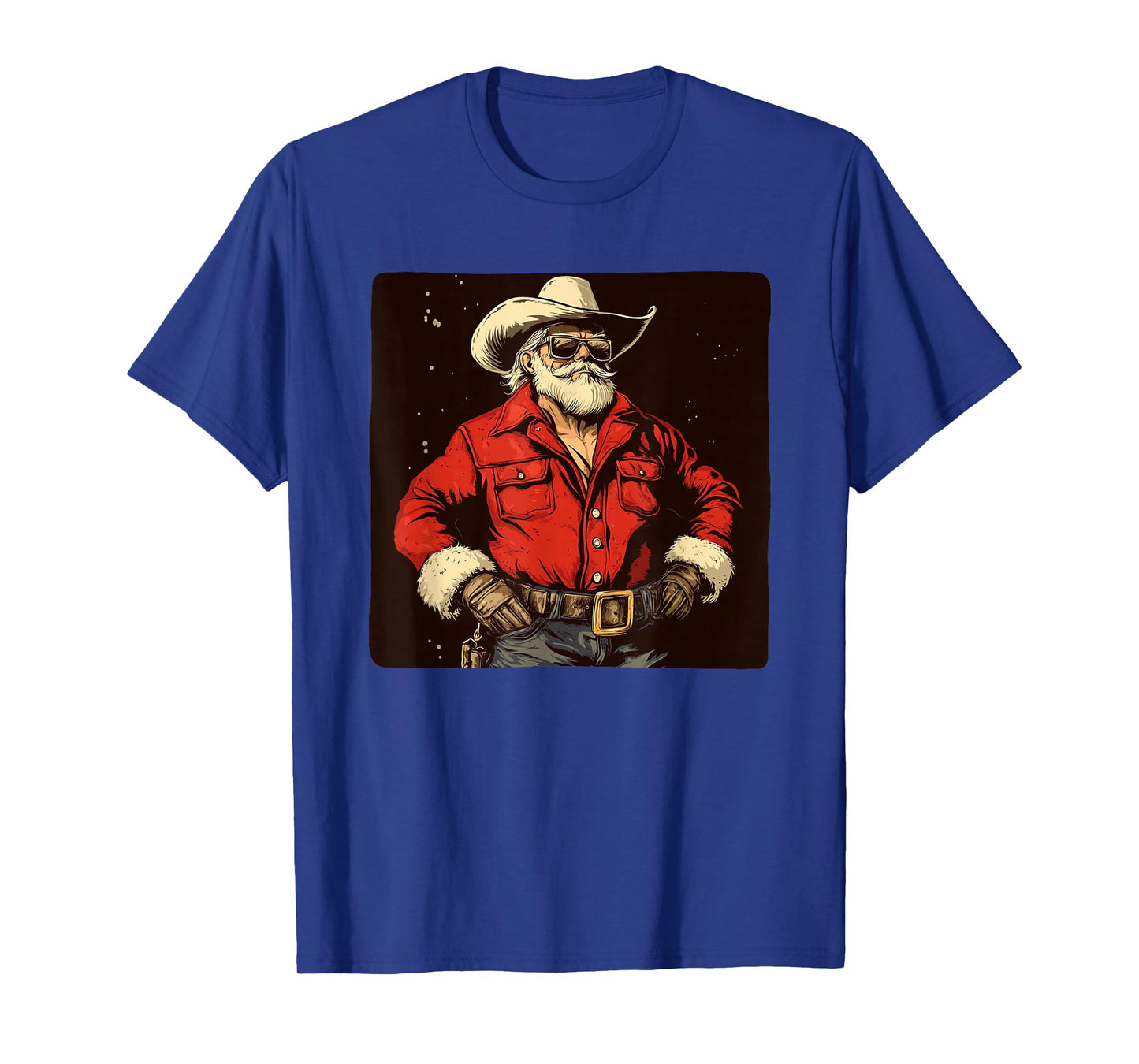 Celebrate Christmas with a Cool Santa Cowboy Style T-Shirt