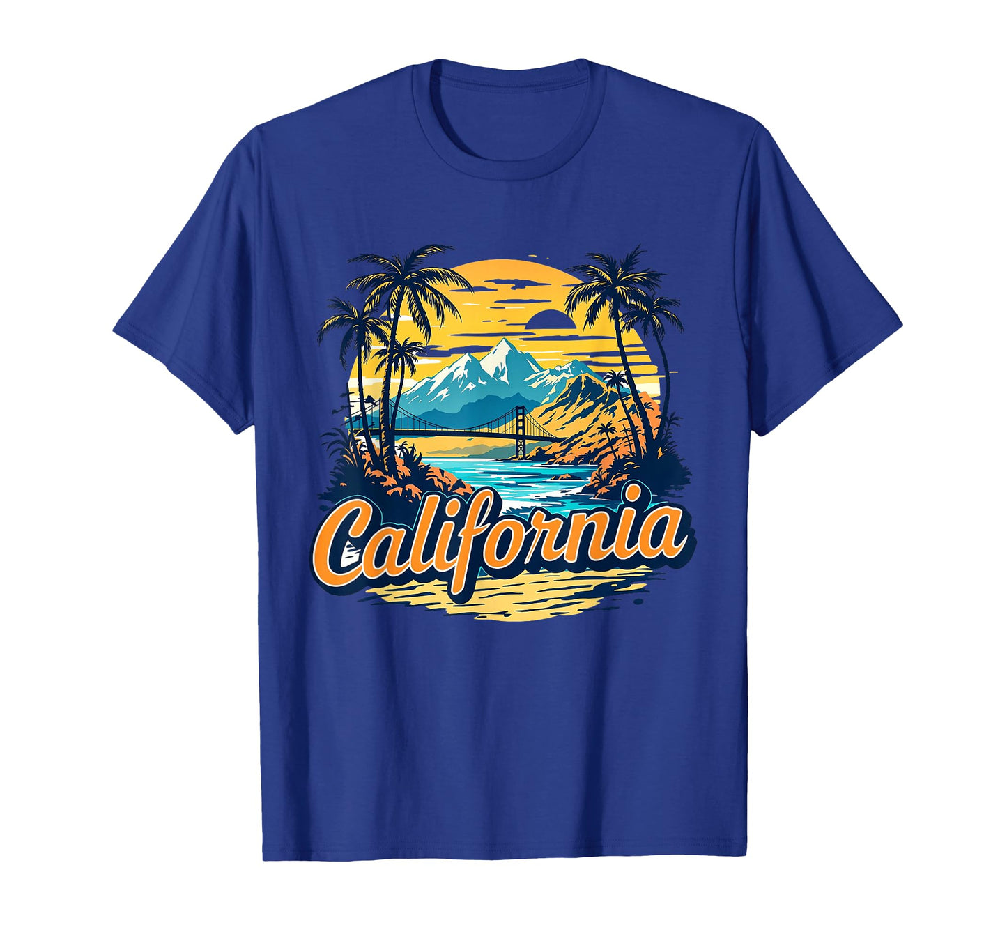 Retro California Home State CA Nature Sunset Vintage T-Shirt