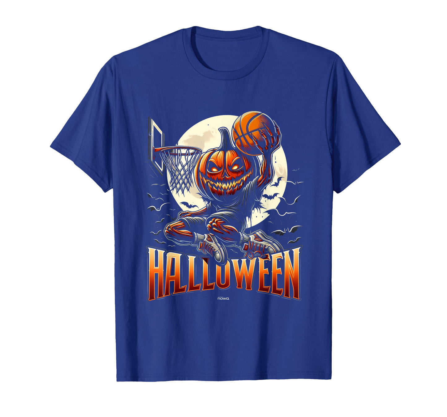 HALLOWEEN BASKETBALL SCARY PUMPKIN MOONLIGHT SLAM T-Shirt