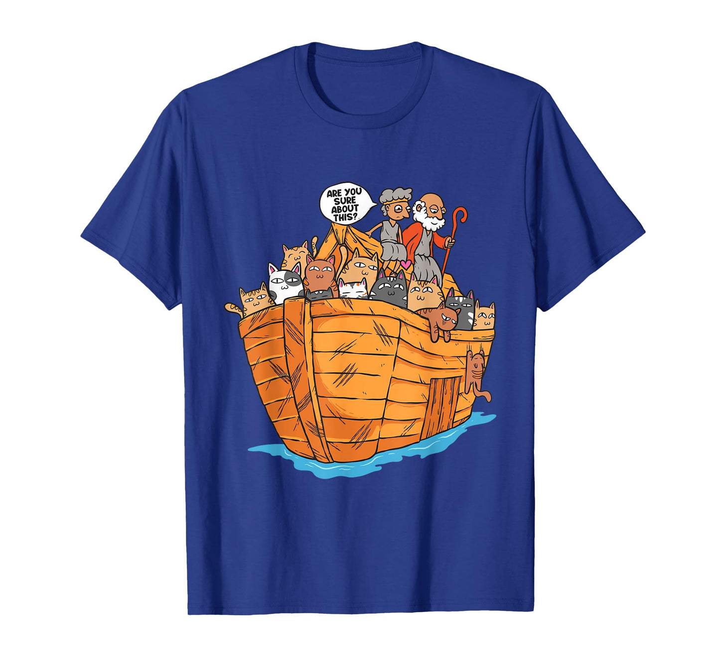 Noah's Ark Boat with Cats Religious Christian Cat Lover T-Shirt for Men Women Kids