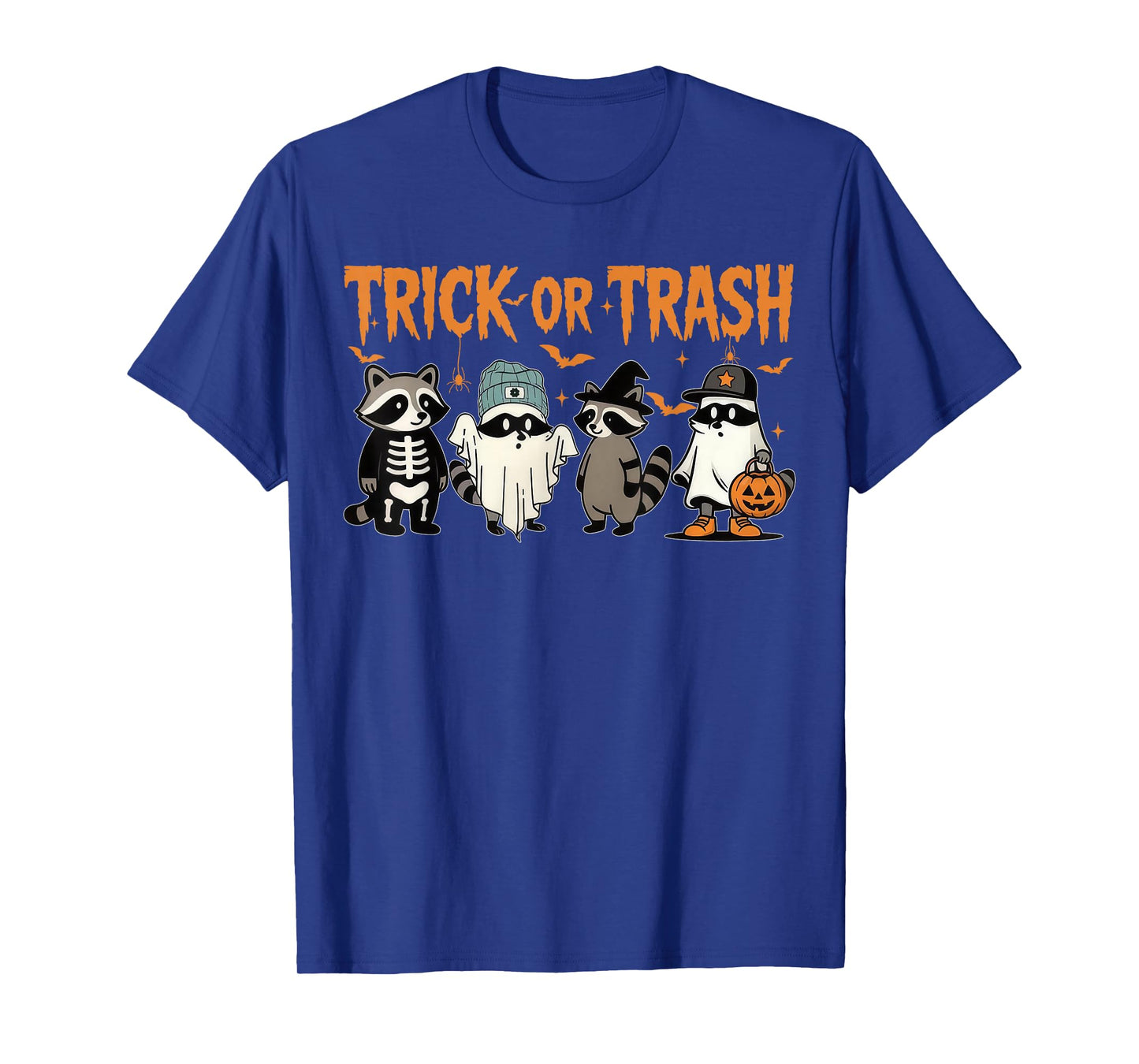 Cute Ghost Pumpkin Halloween Raccoon Spooky Season T-Shirt
