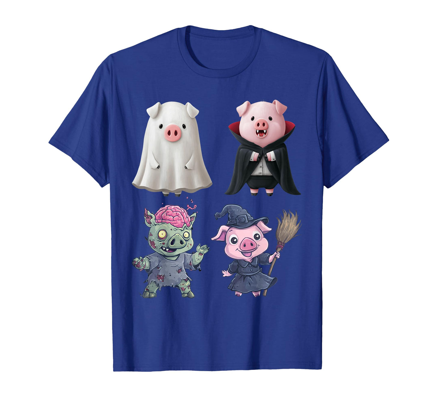 Pig Spooky Witch Boo Zombie Cute T-Shirt