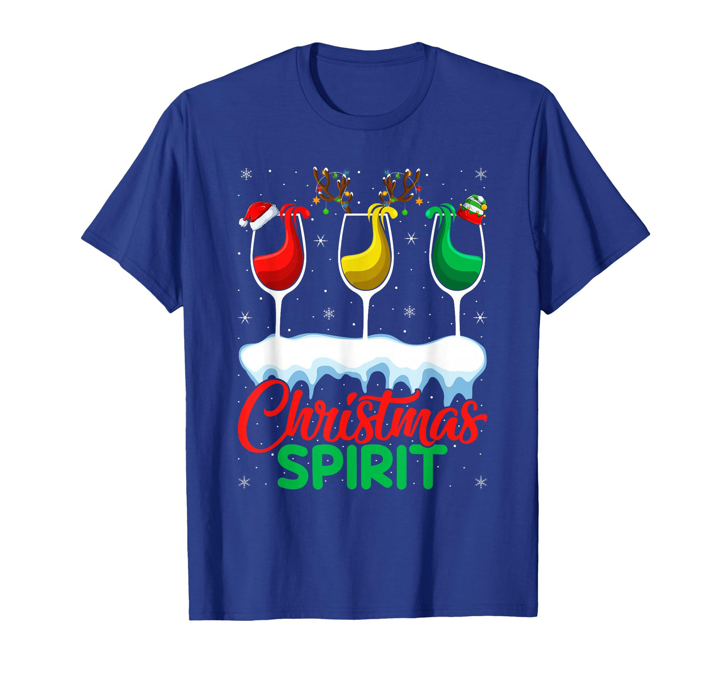 Christmas Spirits Beer Wine Drinking Xmas Holiday Party T-Shirt