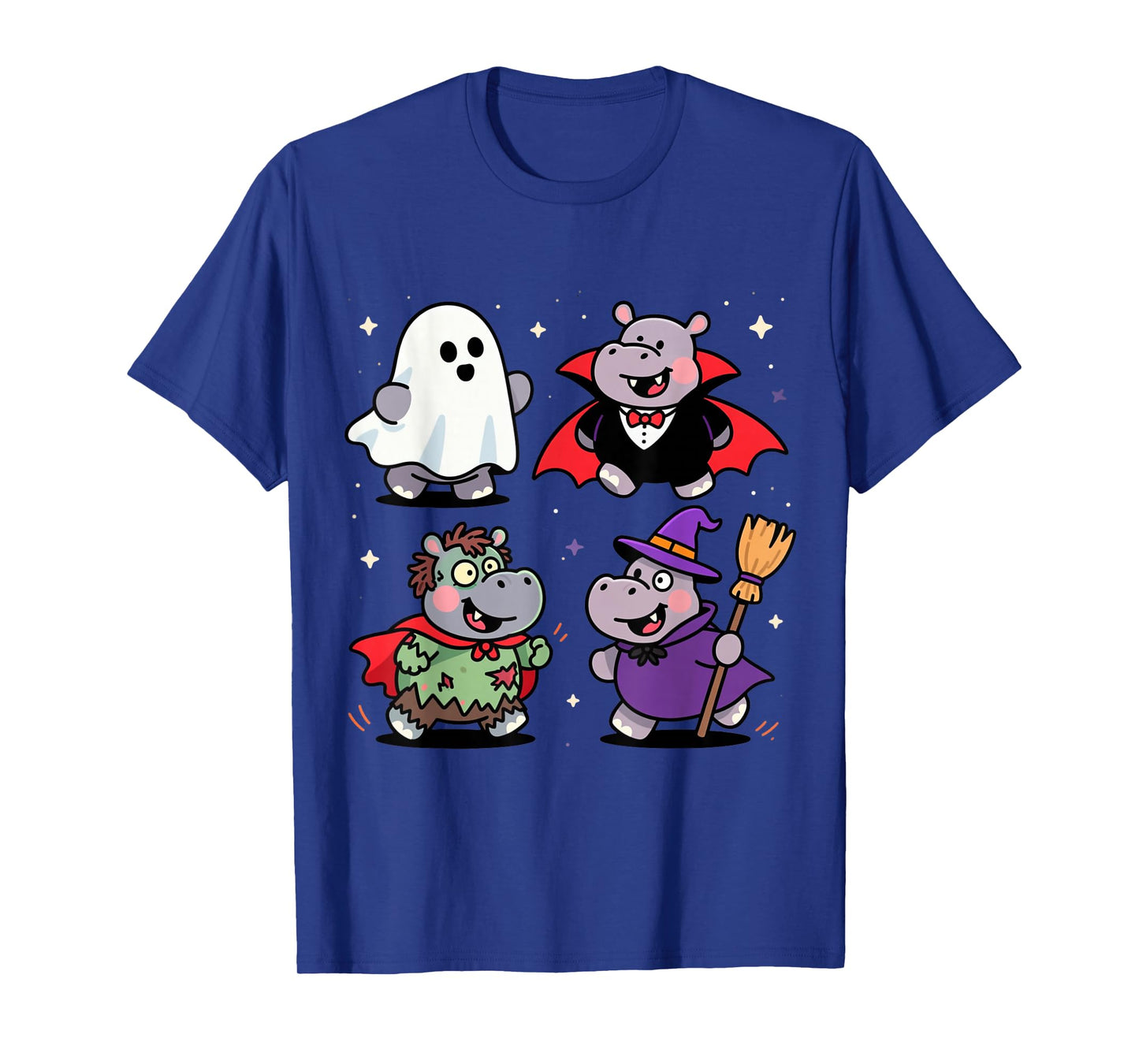 Hippo Ghost Witch Zombie Halloween Costume Trick or Treat T-Shirt