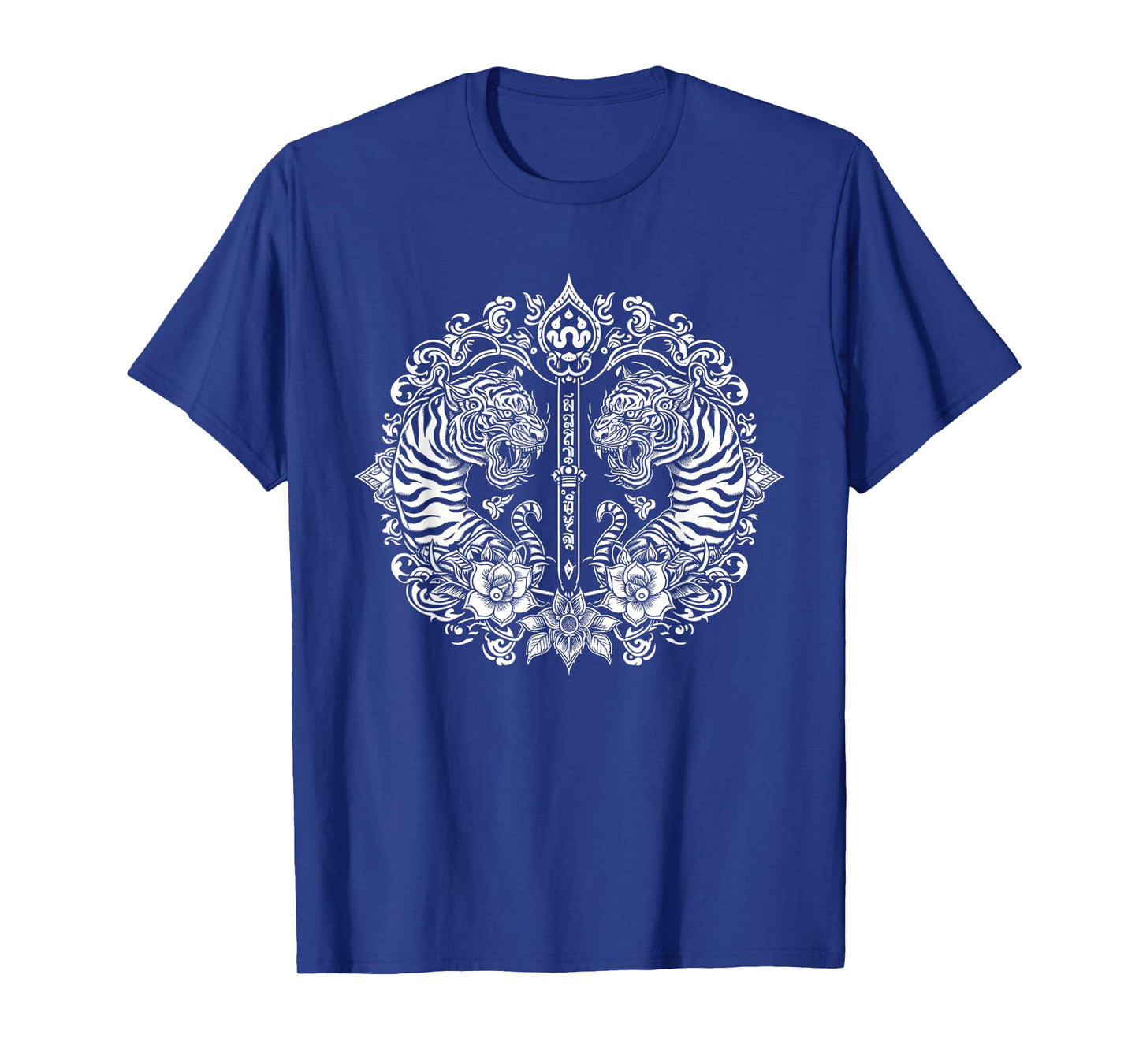 Sak Yant Muay Thai Art Tattoo Twin Tiger Kickboxing Thailand T-Shirt