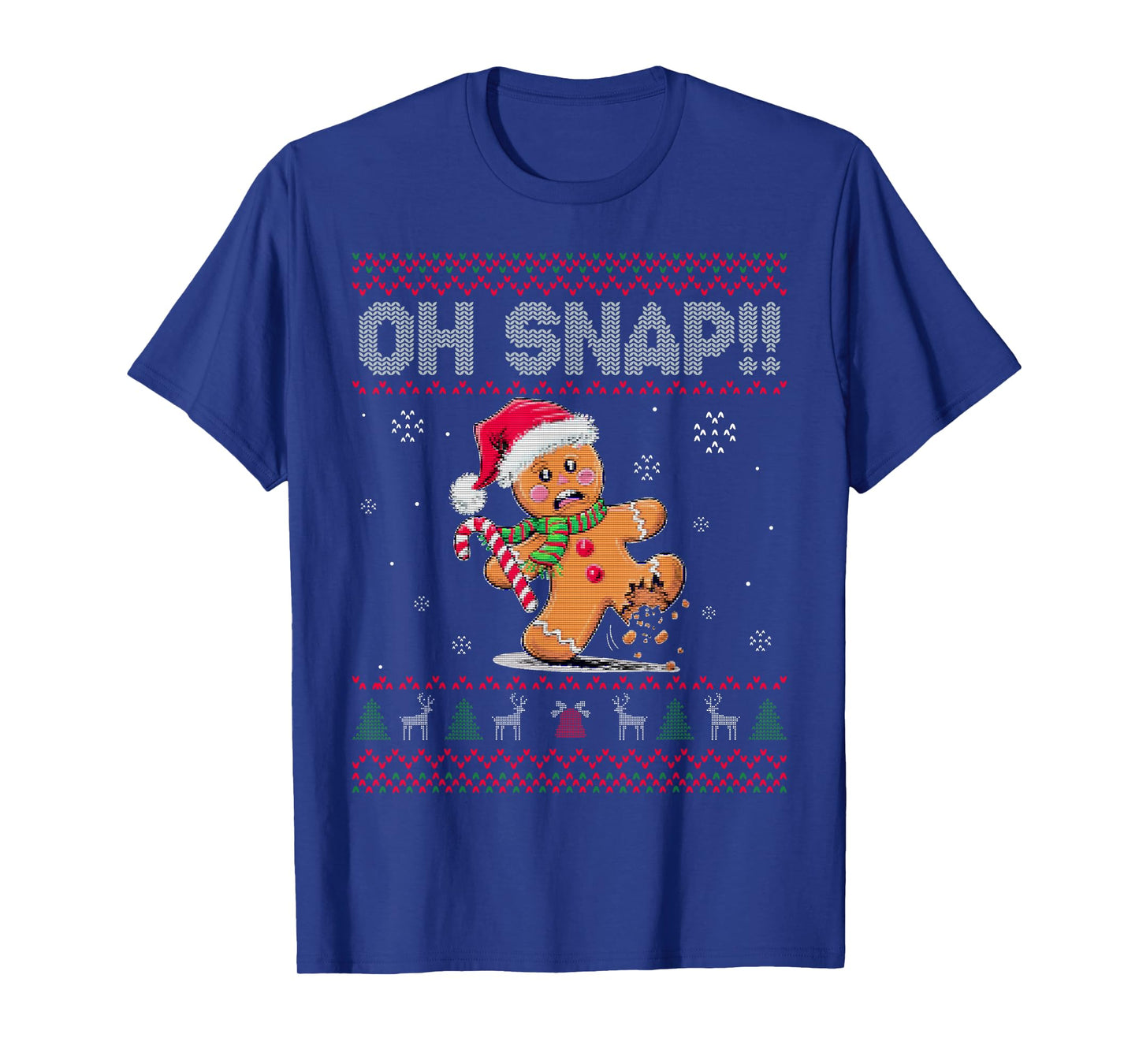 Funny Oh Snap Gingerbread Ugly Christmas Costume Women Men T-Shirt