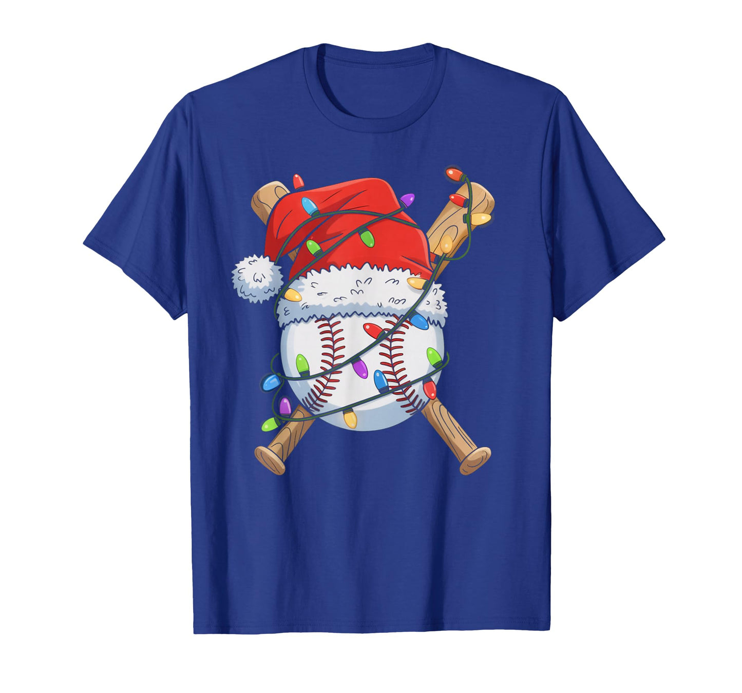Santa Sports Design for Men Boys Christmas Baseball Player T-Shirt