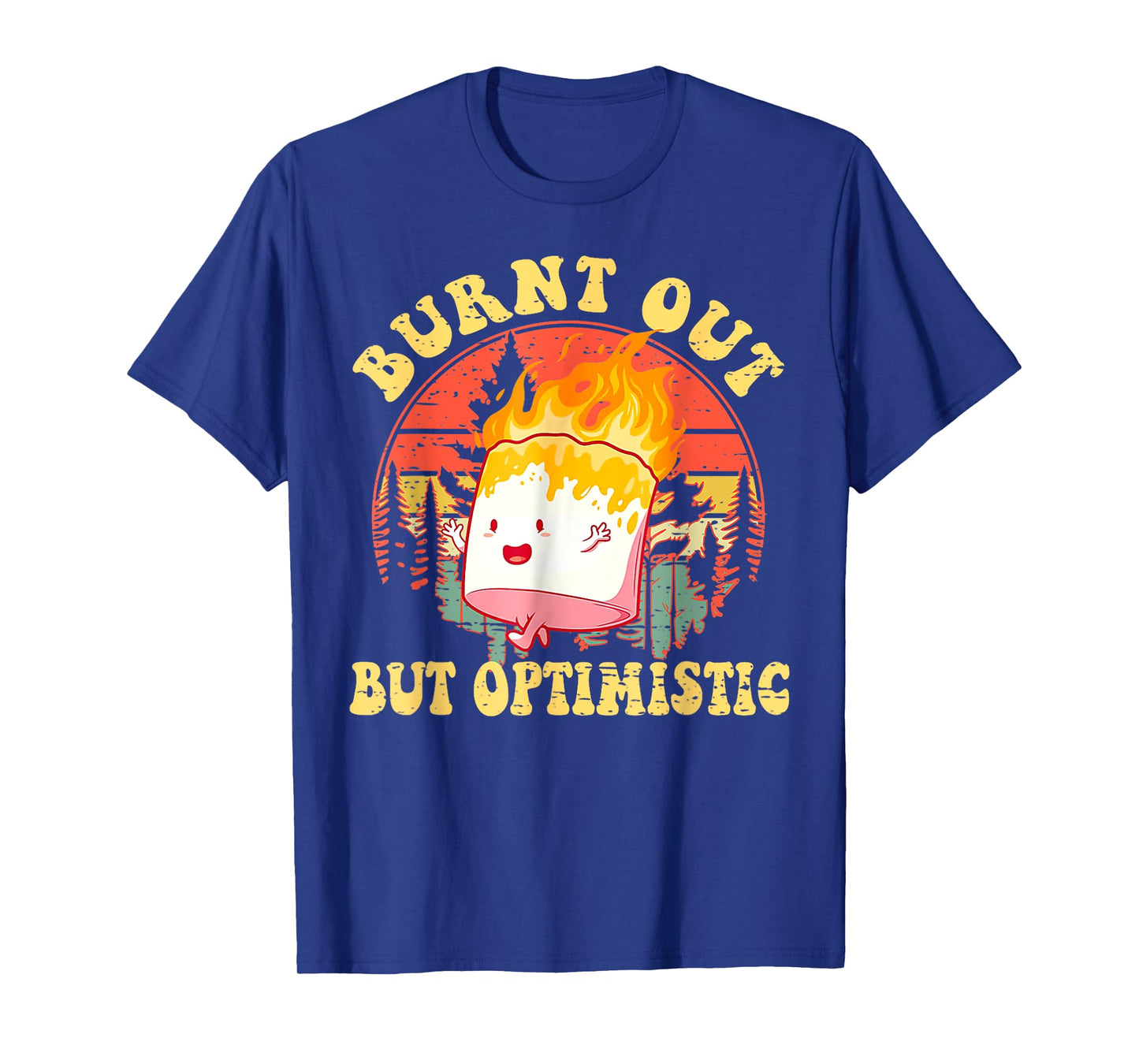 Funny Burnt Out But Optimistic Vintage Marshmallows T-Shirt