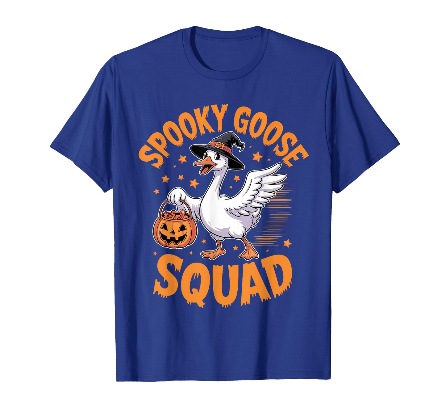 Spooky Goose Squad Funny Halloween Honktastic Haunt Crew Tee T-Shirt