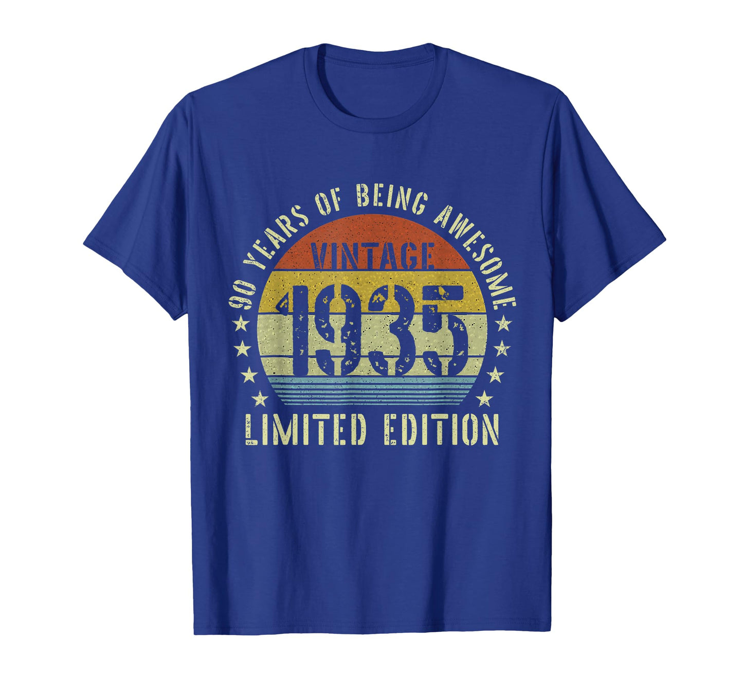 Vintage 1935 90th Birthday Gifts 90 Year Old Women Men T-Shirt