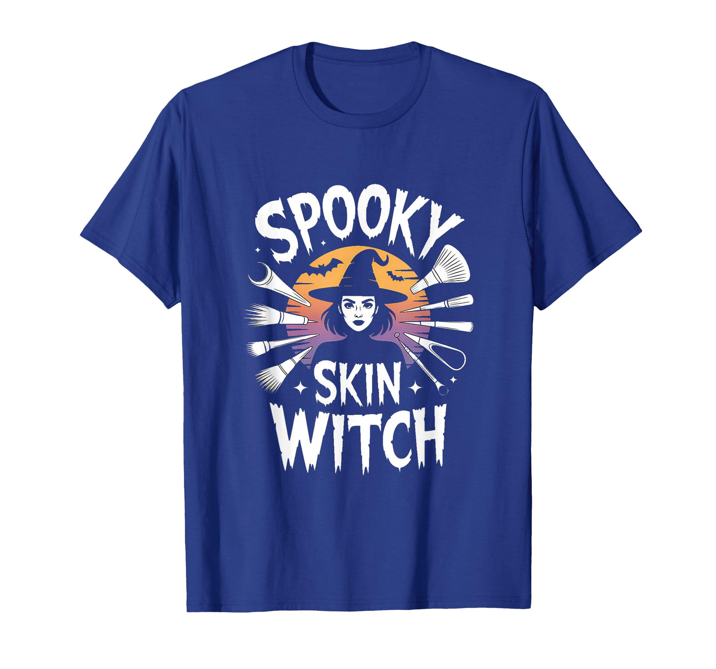 Spooky Skin Witch Halloween Esthetician Retro T-Shirt