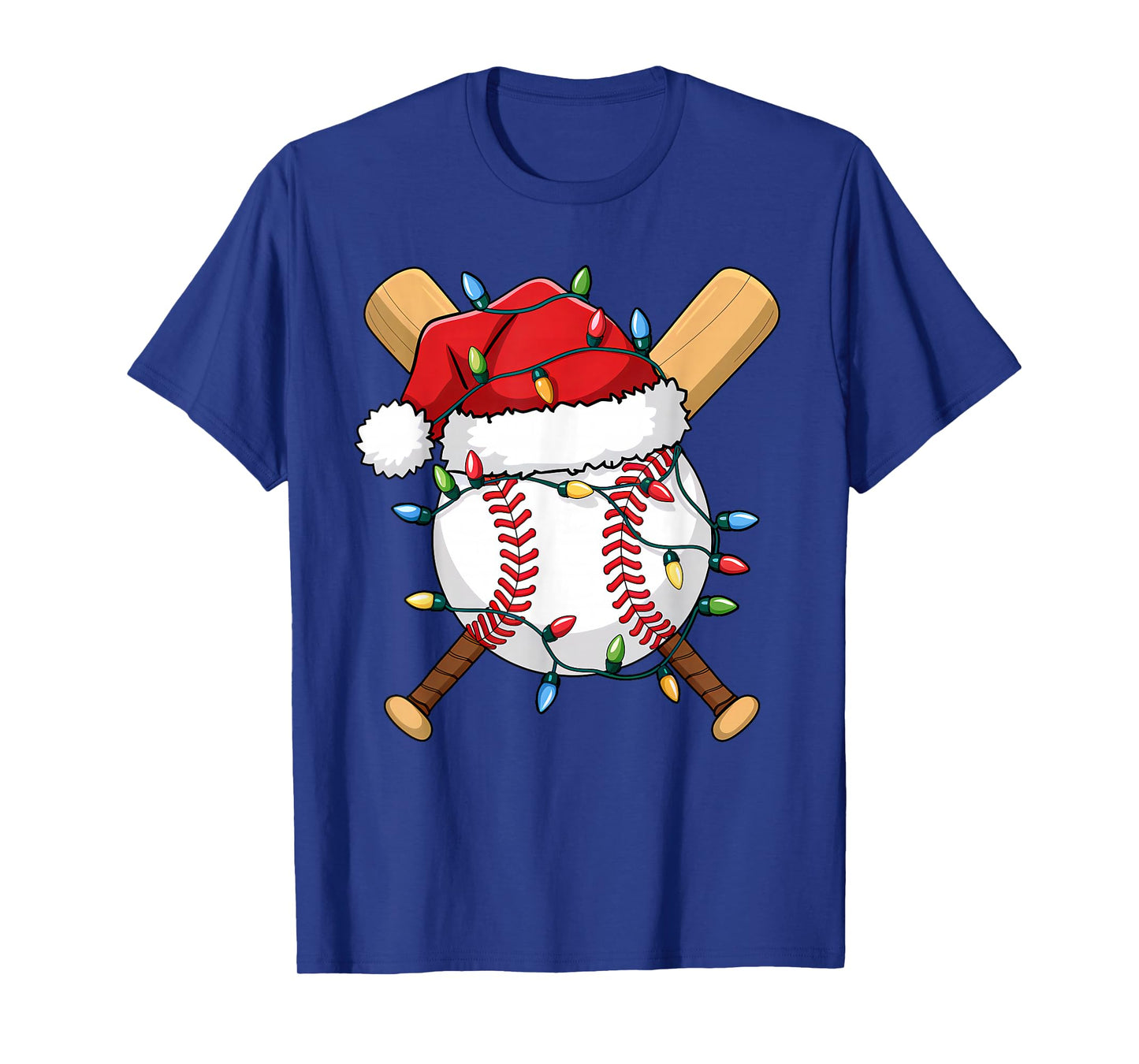 Santa Sports Design for Men Boys Christmas Baseball Player T-Shirt
