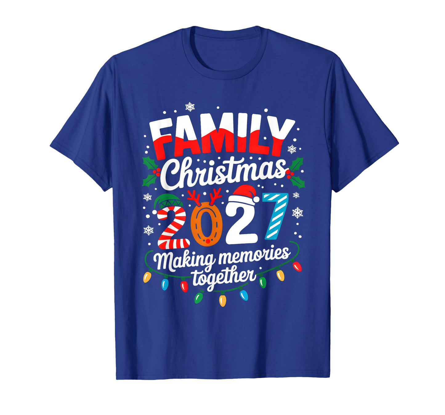 Family Christmas 2027 Matching Family Xmas Squad Santa 2027 T-Shirt