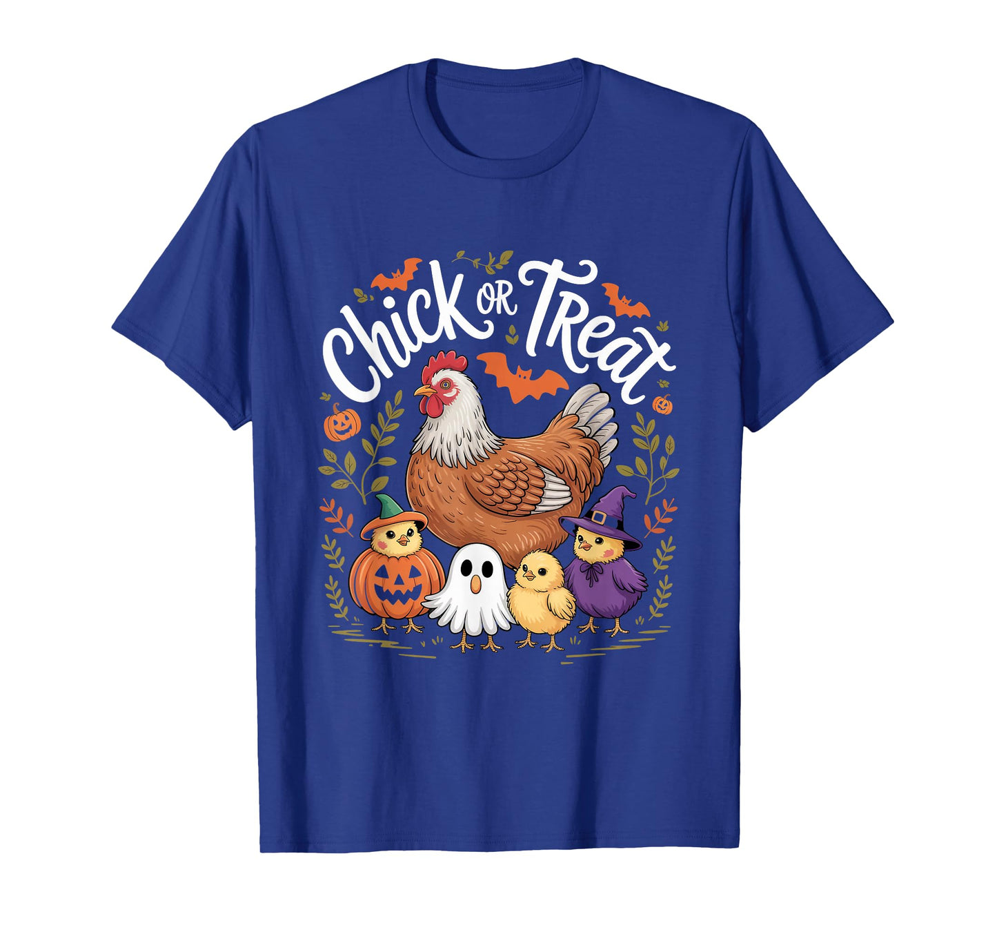 Chick or Treat Chicken Halloween Season Funny Witch Costume T-Shirt