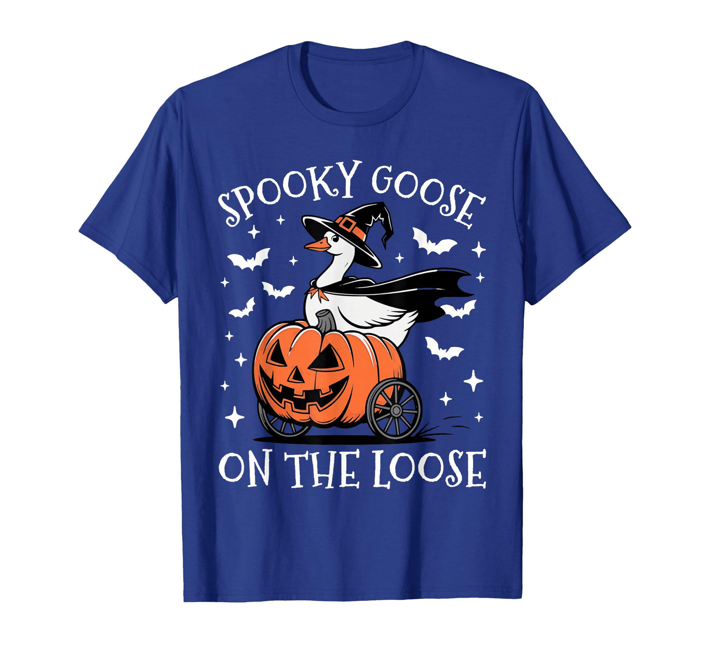 Spooky Goose On The Loose Funny Goose Witch Animal Halloween T-Shirt