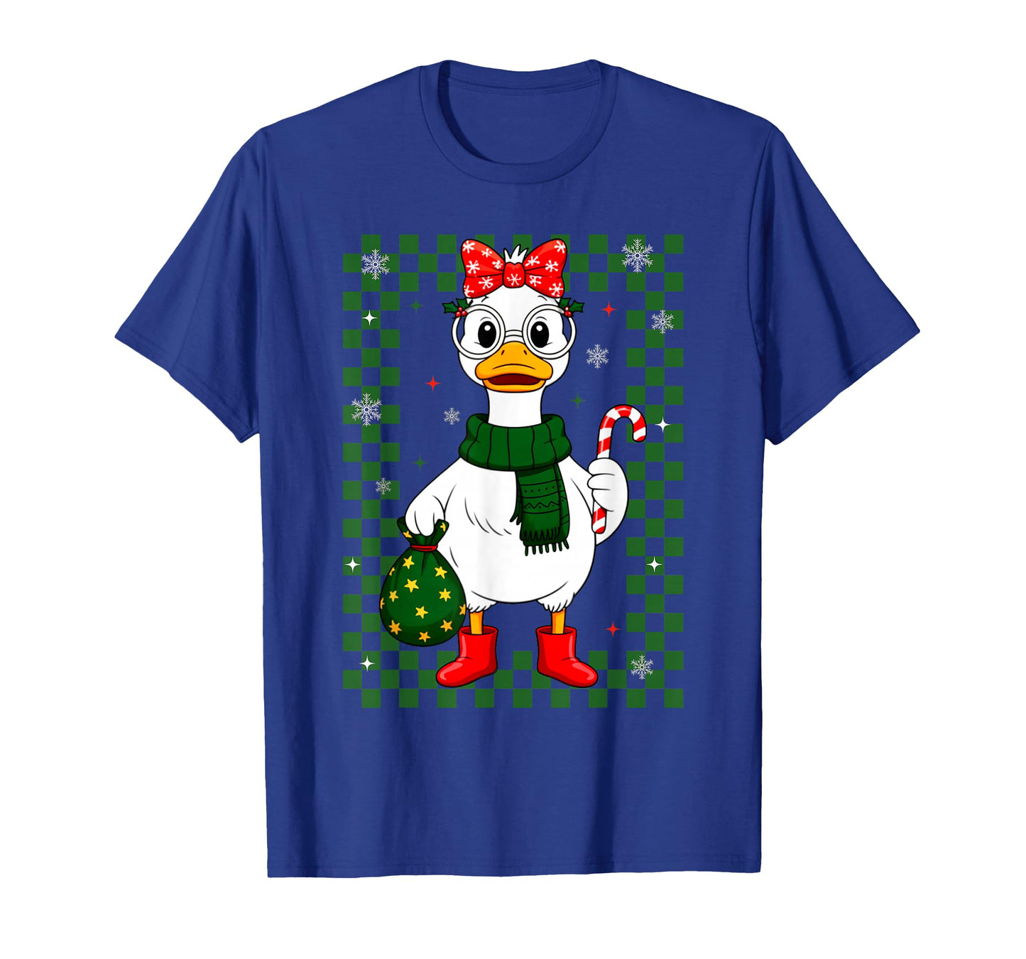 Christmas Candy Cane Goose Matching Couple Xmas Boys Girls T-Shirt