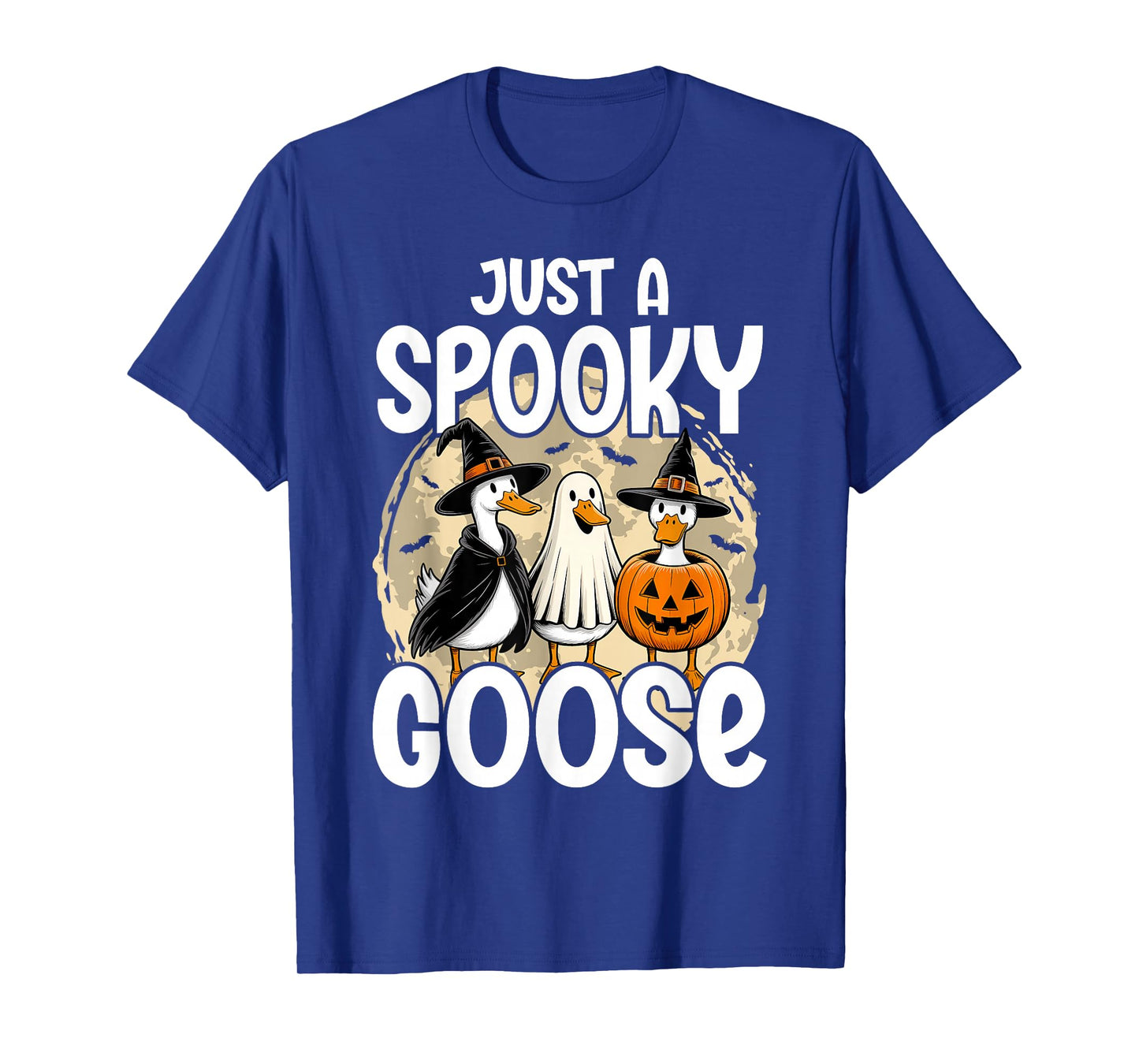 Spooky Goose Halloween Ghost Witch Pumpkin Costume Party T-Shirt
