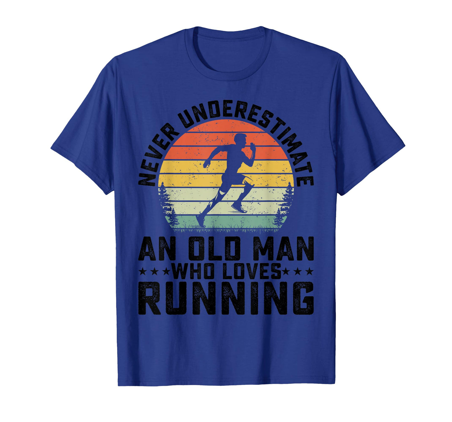 Never Underestimate An Old Man Who Loves Running Runner T-Shirt