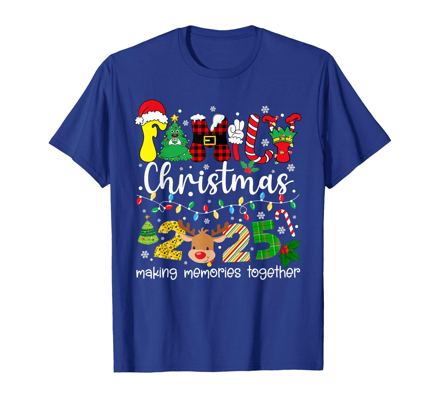 Family Christmas 2025 Matching Squad Santa Elf Funny Xmas T-Shirt