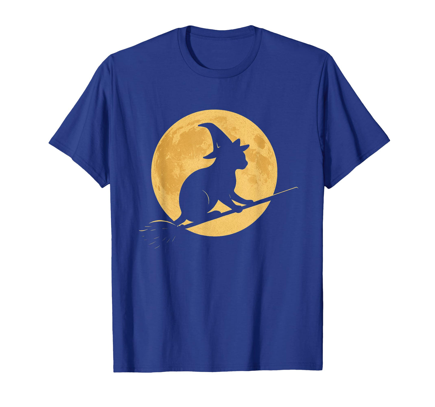 Funny Witch Cat Moon Halloween Trick Or Treat T-Shirt