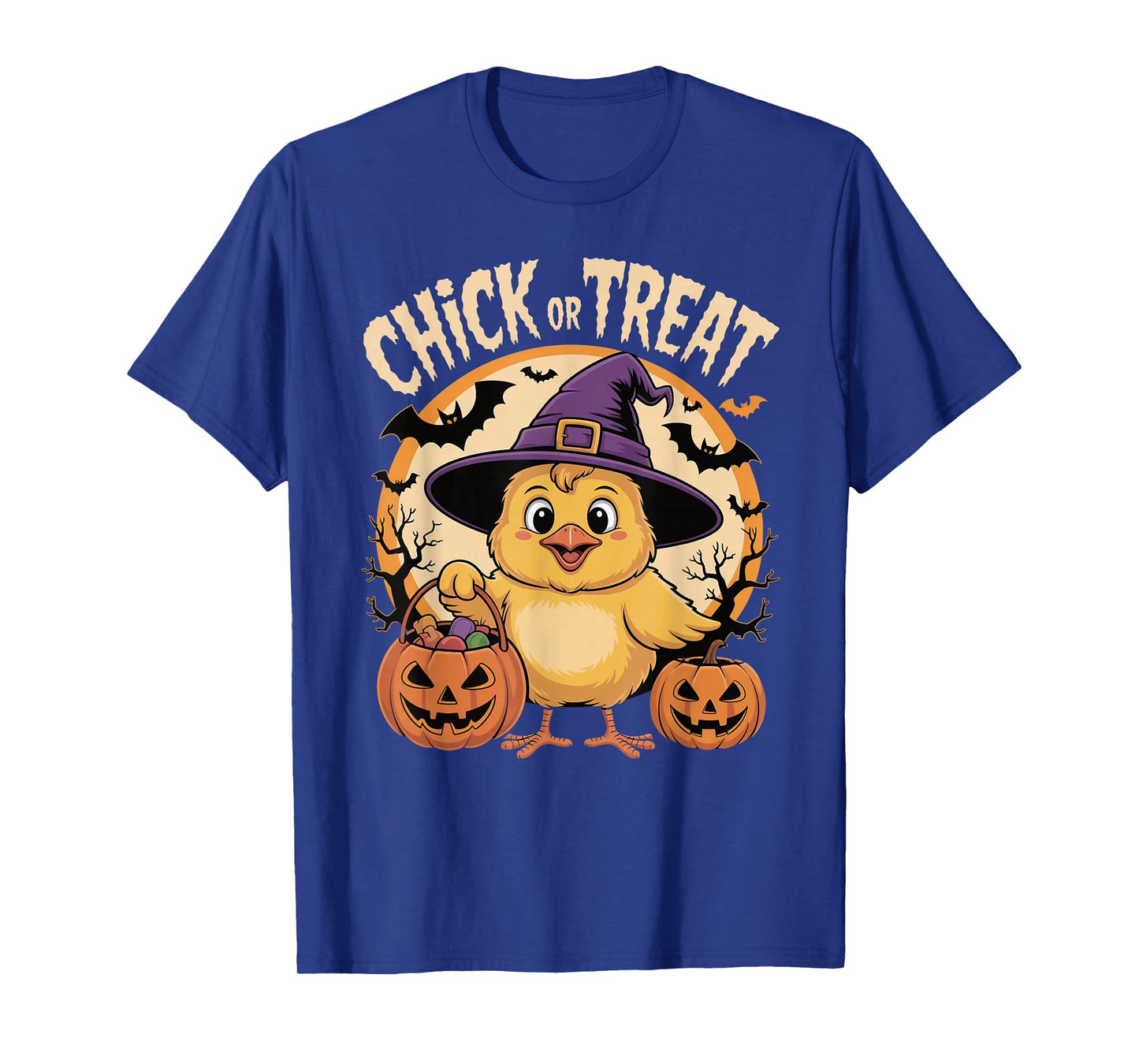 Chick or Treat Halloween Spooky Witch Funny Kids Costume T-Shirt