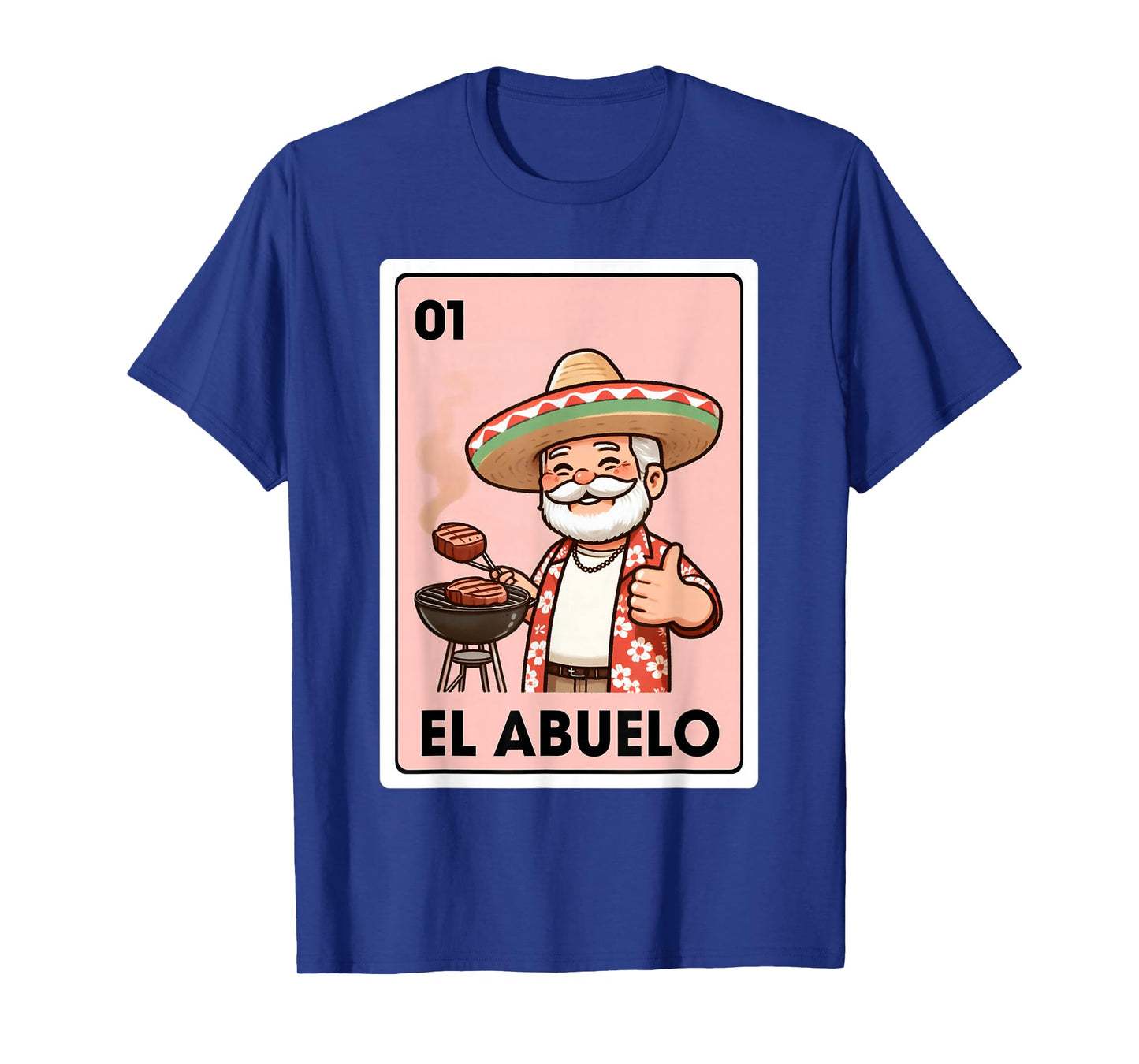 El Abuelo Grilling Grandpa Mexican Bingo Card T-Shirt