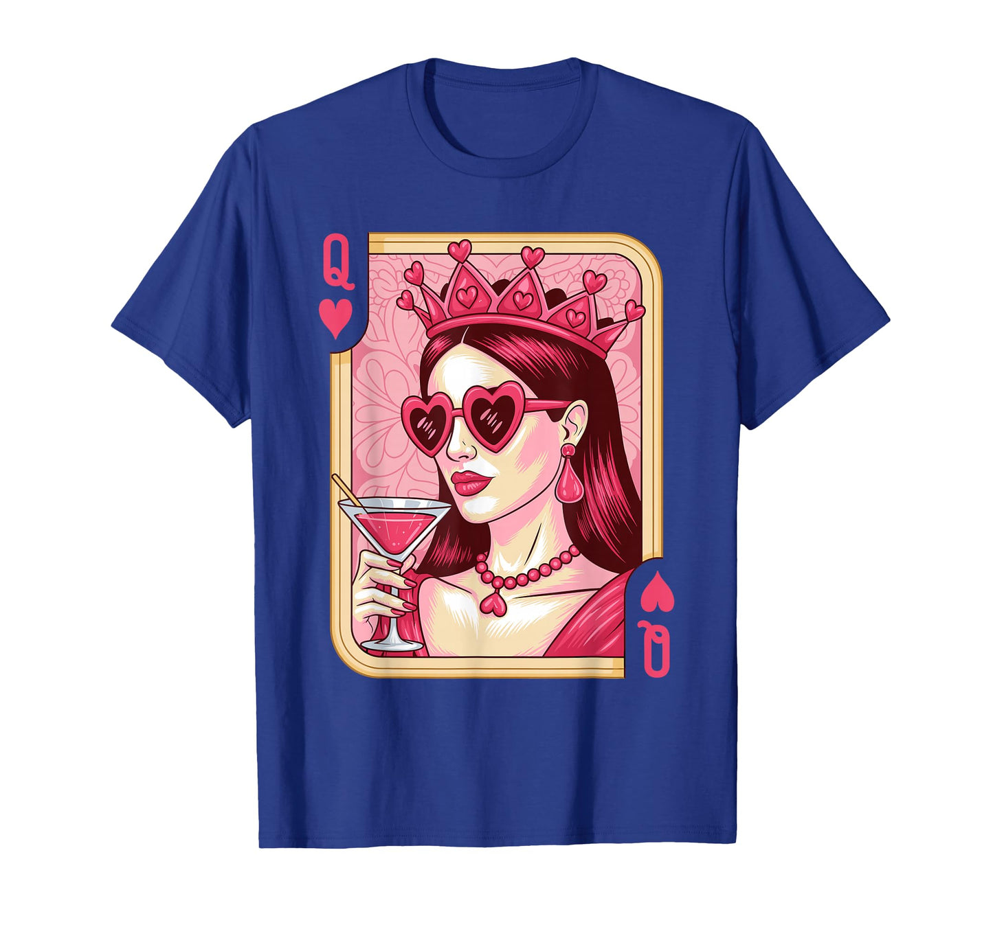 Queen of Hearts Witch Cocktail Vintage Playing Card T-Shirt