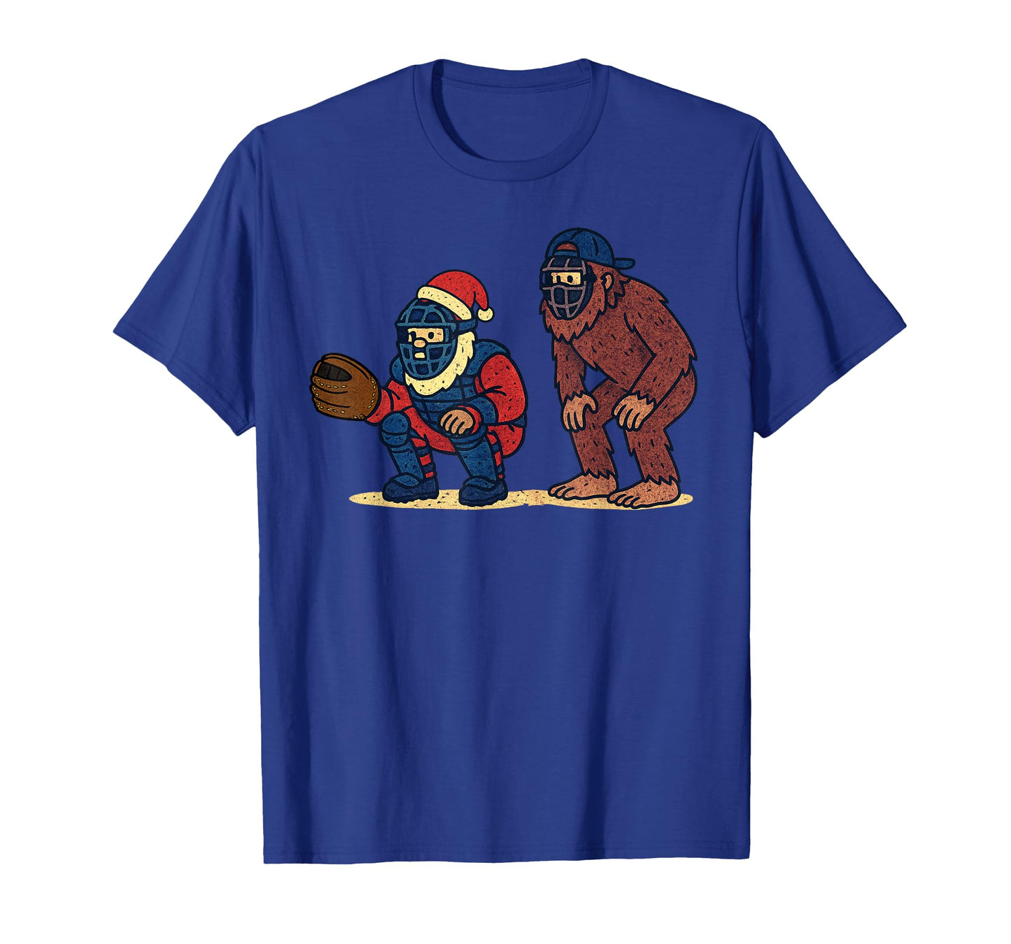 Santa Claus Playing Baseball Xmas Sasquatch Christmas T-Shirt