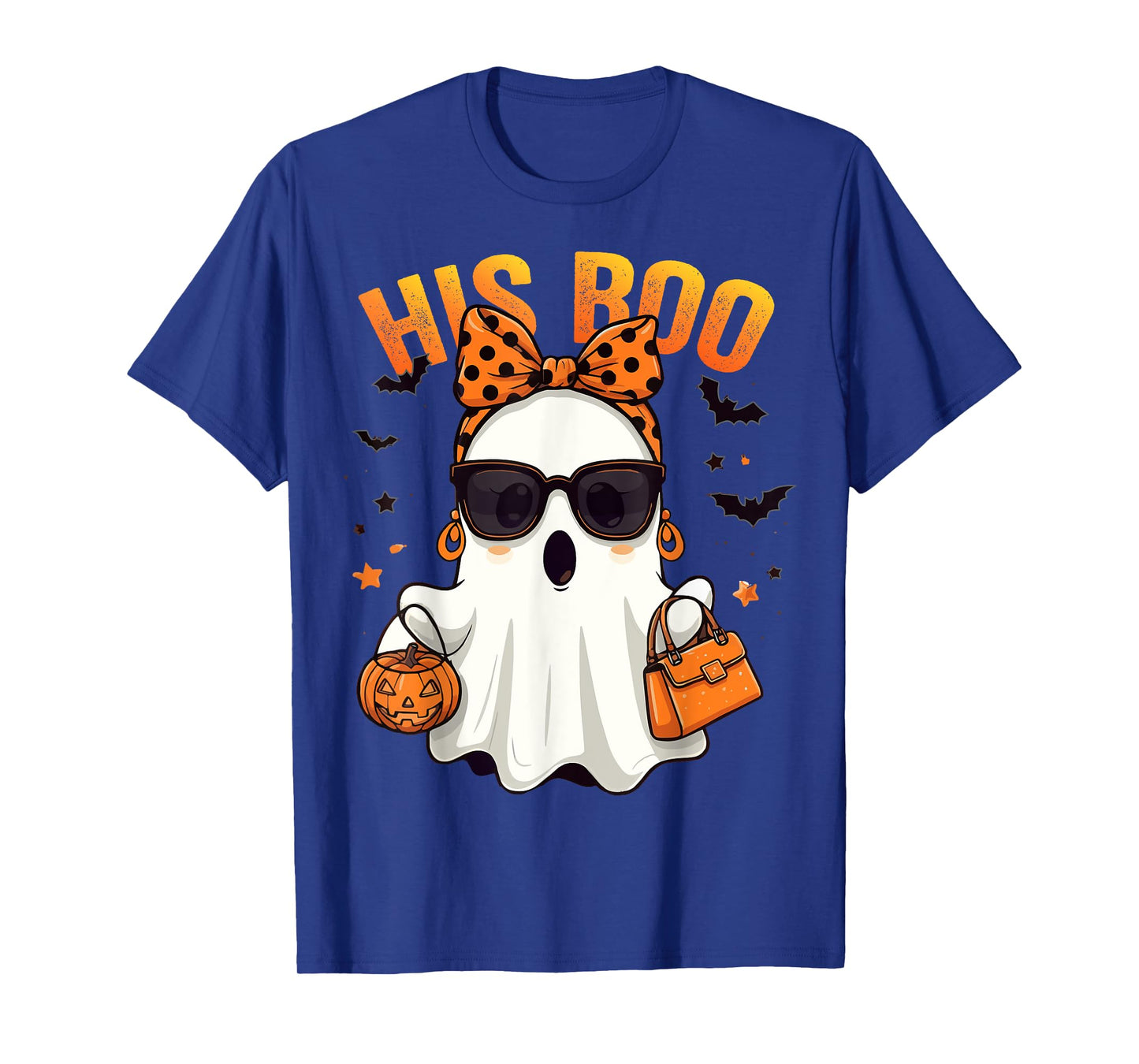 Her Boo His Boo Funny Ghost Matching Couples Halloween 2024 T-Shirt