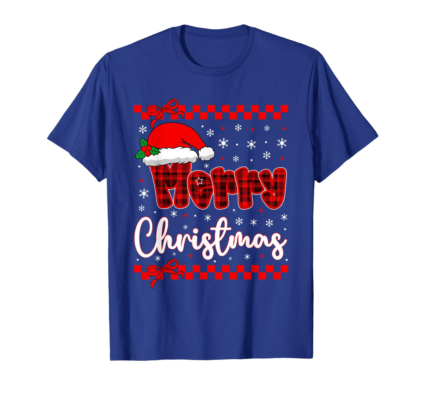 Funny Merry Christmas Reindeer Xmas Family Women Men T-Shirt