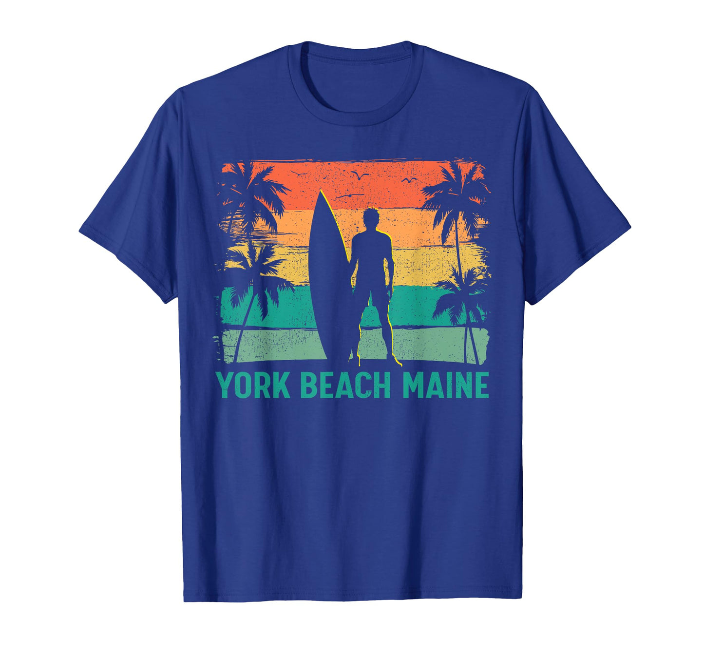 Summer Surf Vintage Maine York Beach Surfing Men Women Kids T-Shirt