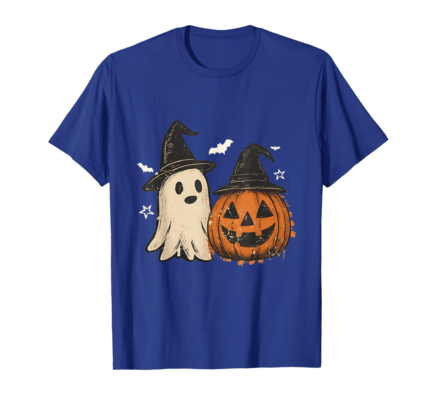Spooky Ghost Halloween Preppy Floral Pumpkin Spooky Season T-Shirt