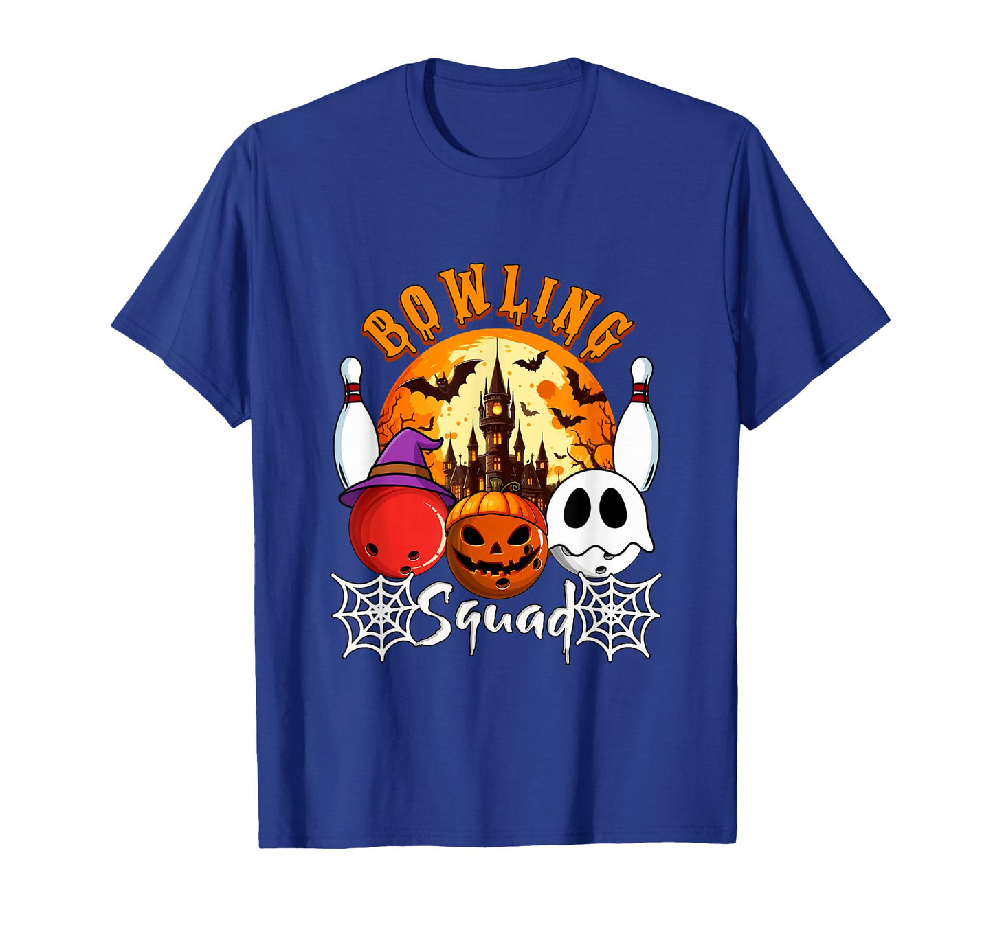 Bowling Squad Halloween Three Horror Balls Costume Player T-Shirt