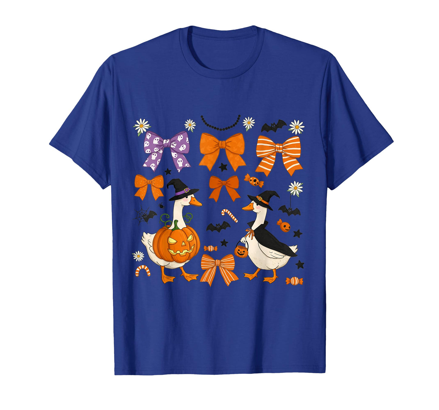 Boo Goose Ghost Pumpkin Goose Halloween Witch Goose Costume T-Shirt