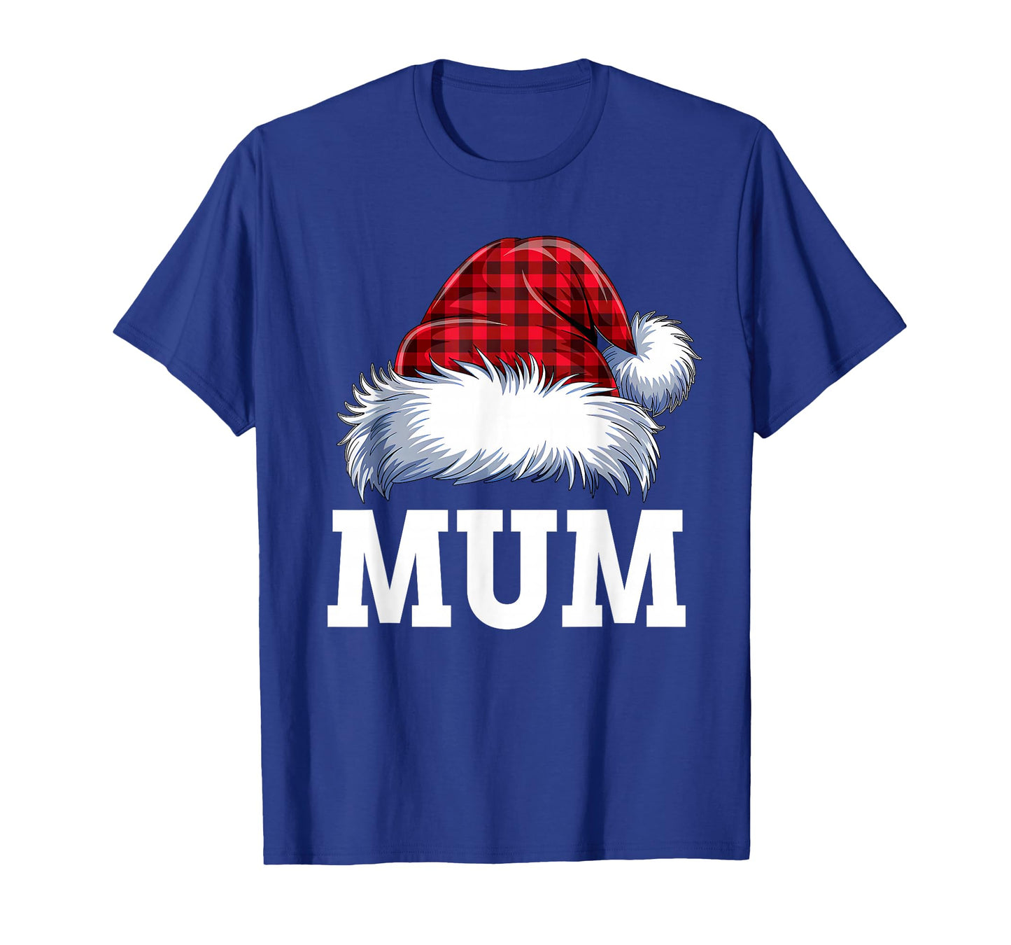 Mum Santa Red Plaid Christmas Family Matching Pajamas Xmas T-Shirt