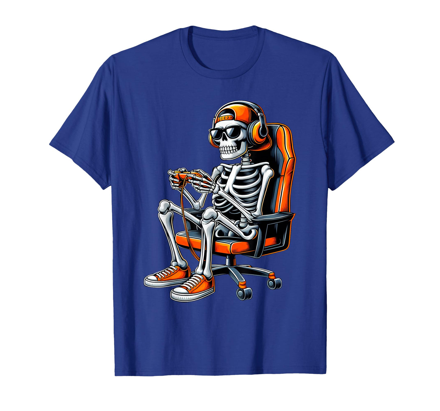 Halloween Skeleton Gamer Video Gaming Boys Men Kids Gamer T-Shirt