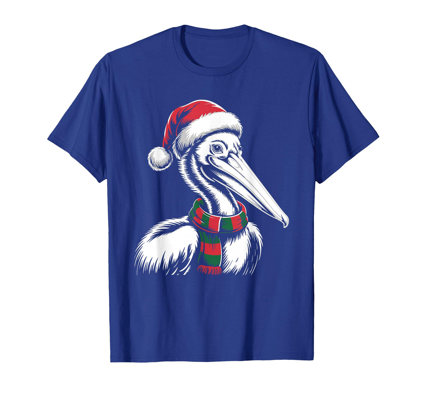 Pelican Xmas Santa Hat Scarf Christmas Costume T-Shirt
