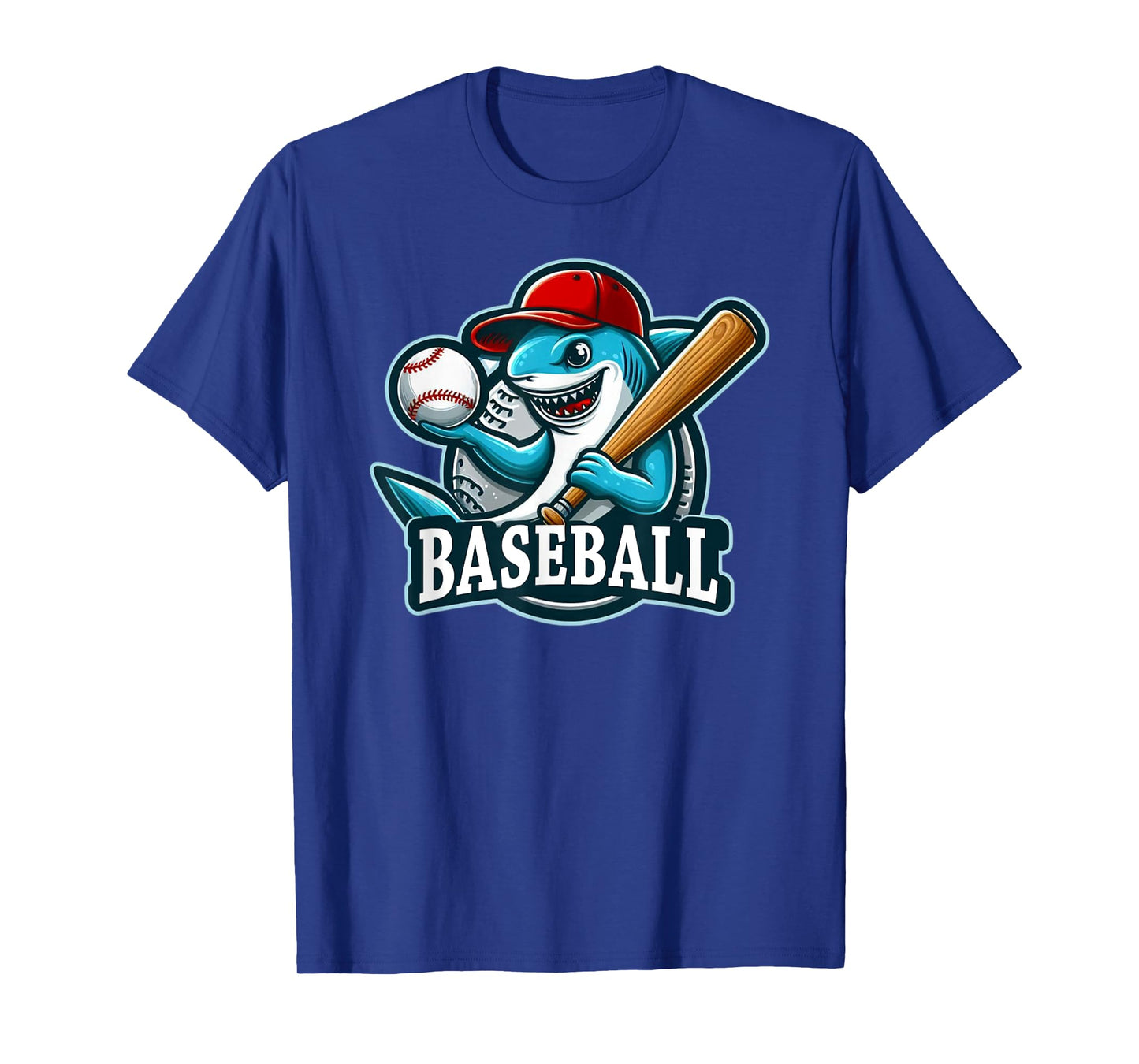 Baseball Shark Playing Baseball T-Shirt