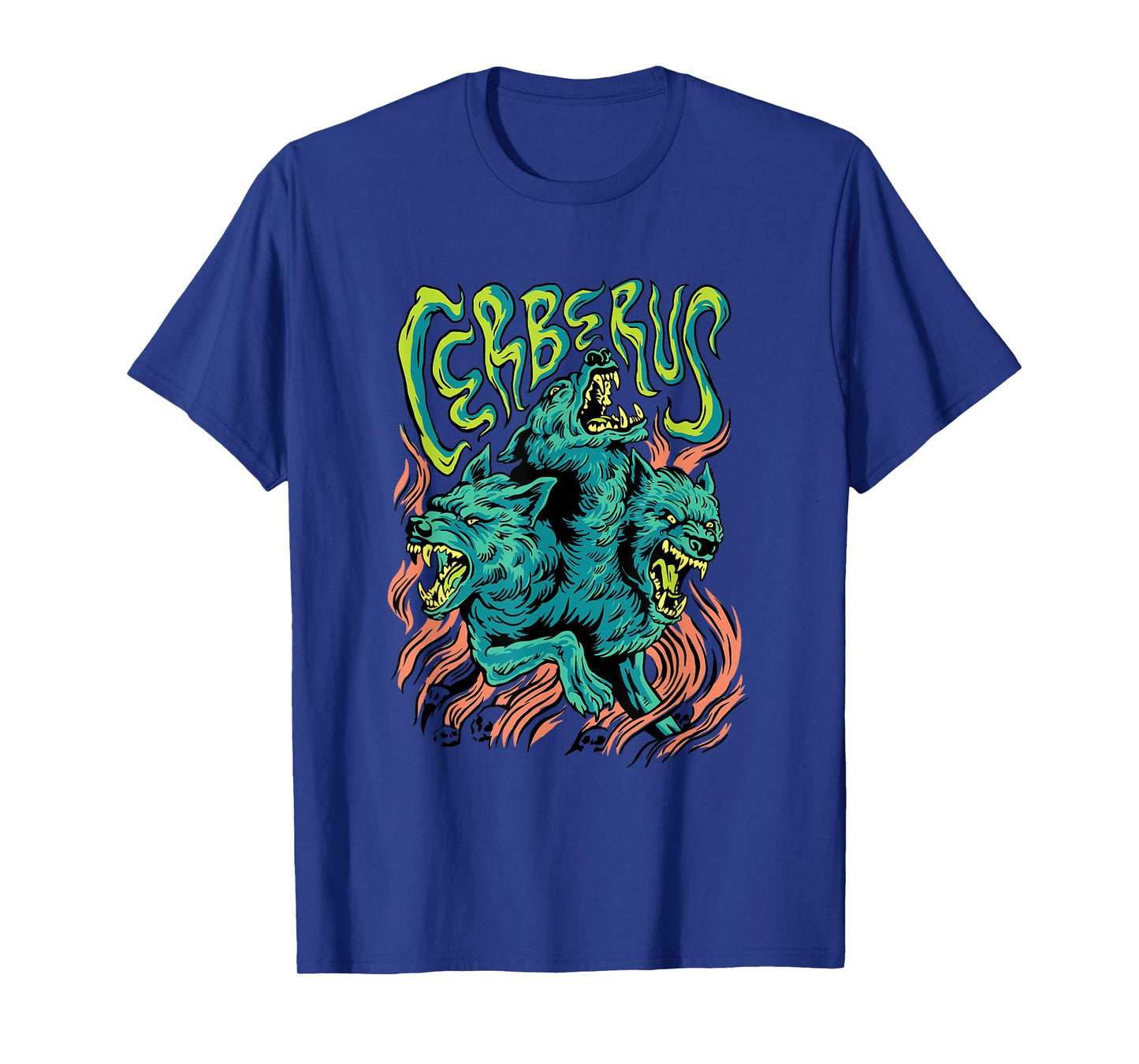 Cerberus - Creepy Three-Headed Dog Greek Mythology Lover T-Shirt for Men Women Kids