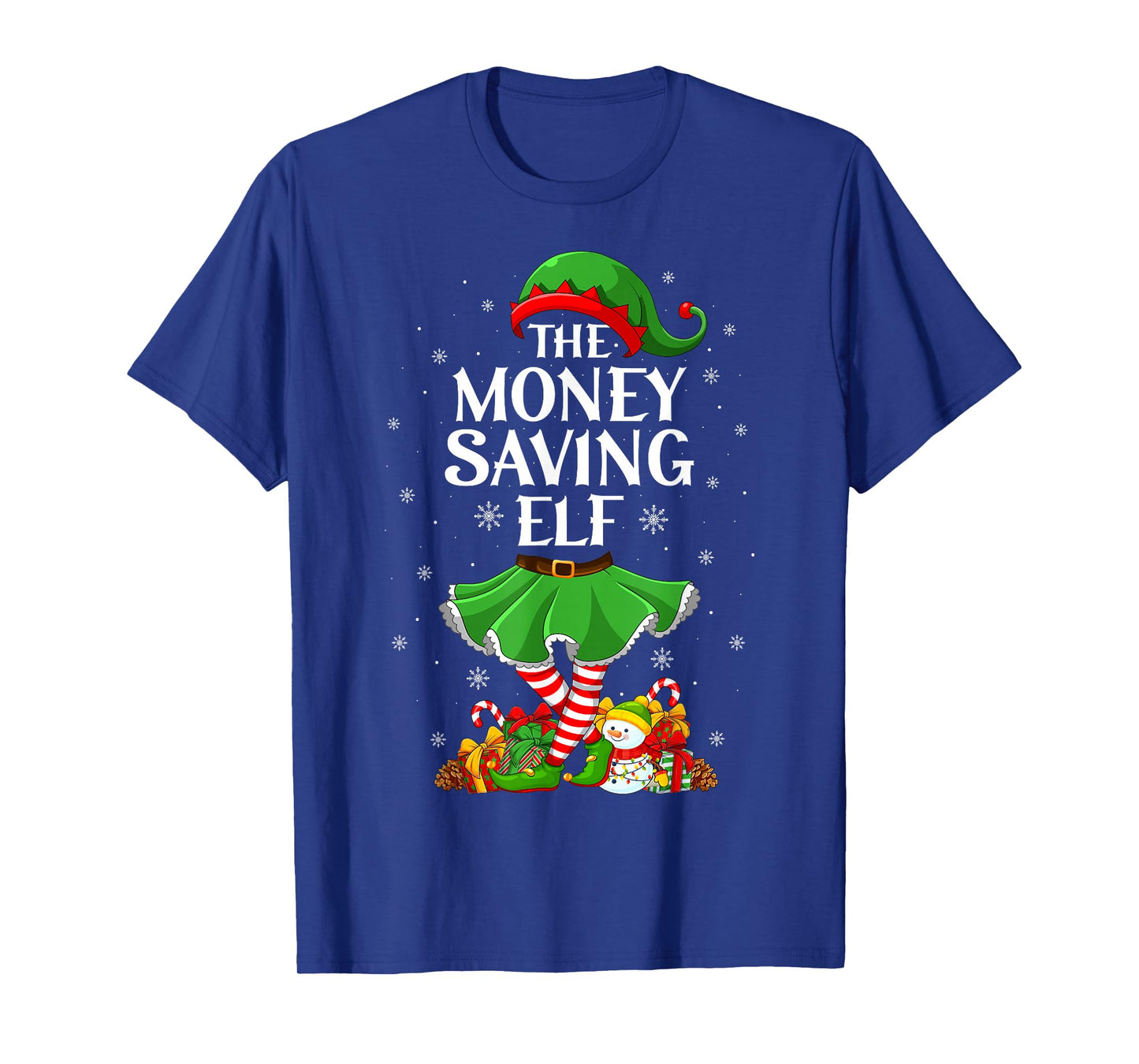 Money Saving Elf Christmas Family Elf Squad Xmas Girls Women T-Shirt