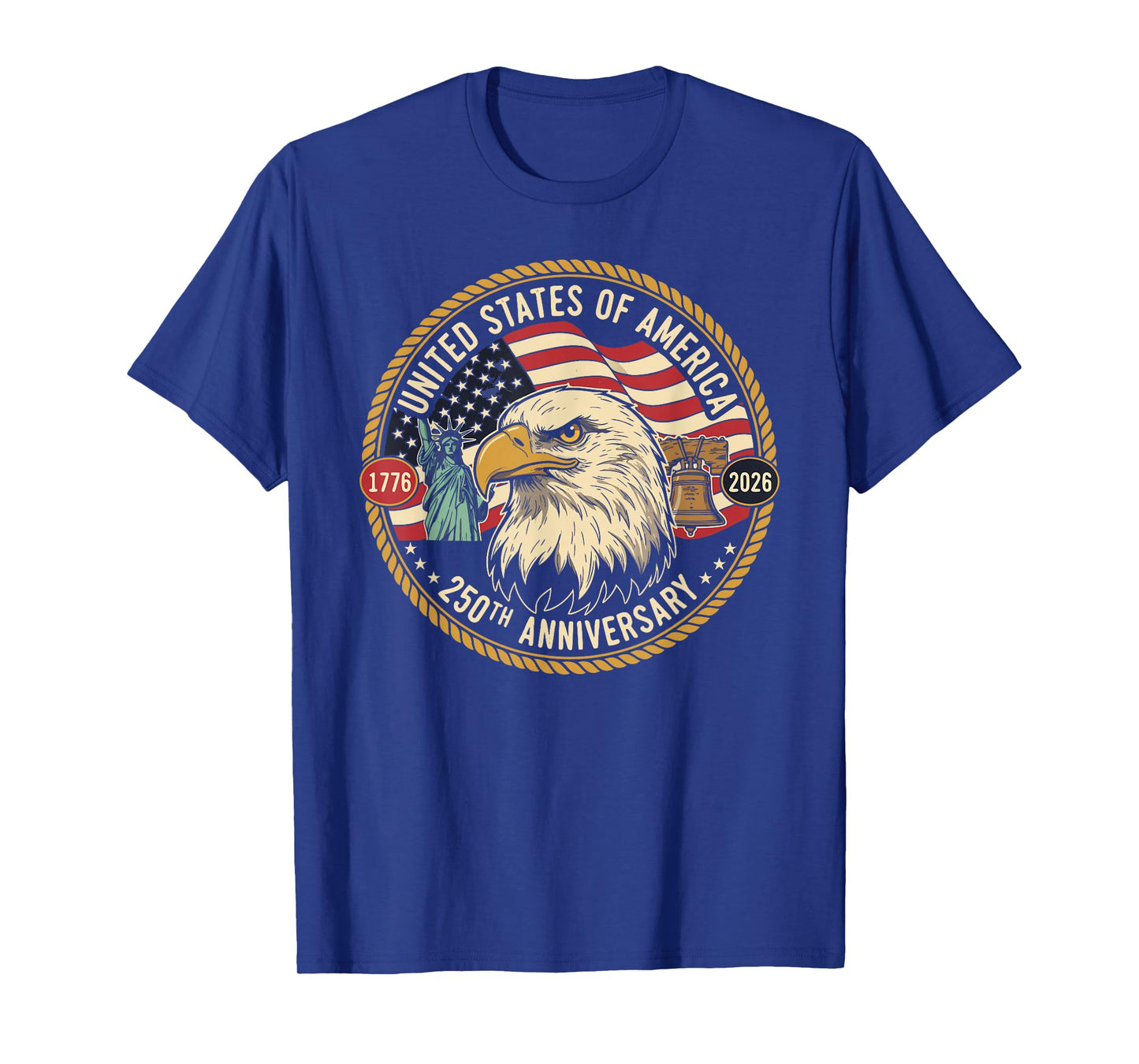 Vintage Eagle and USA Flag 250 Years 1776-2026 Anniversary T-Shirt