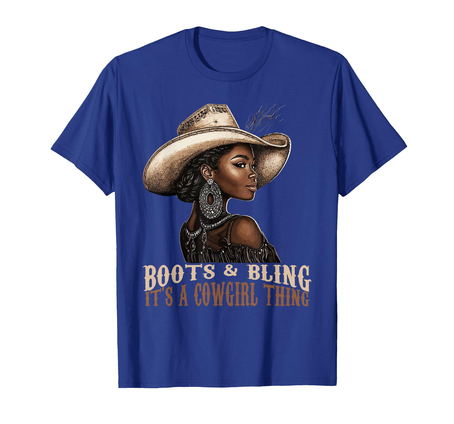Boots and Bling it's Cowgirl Thing Western Country Melanin T-Shirt