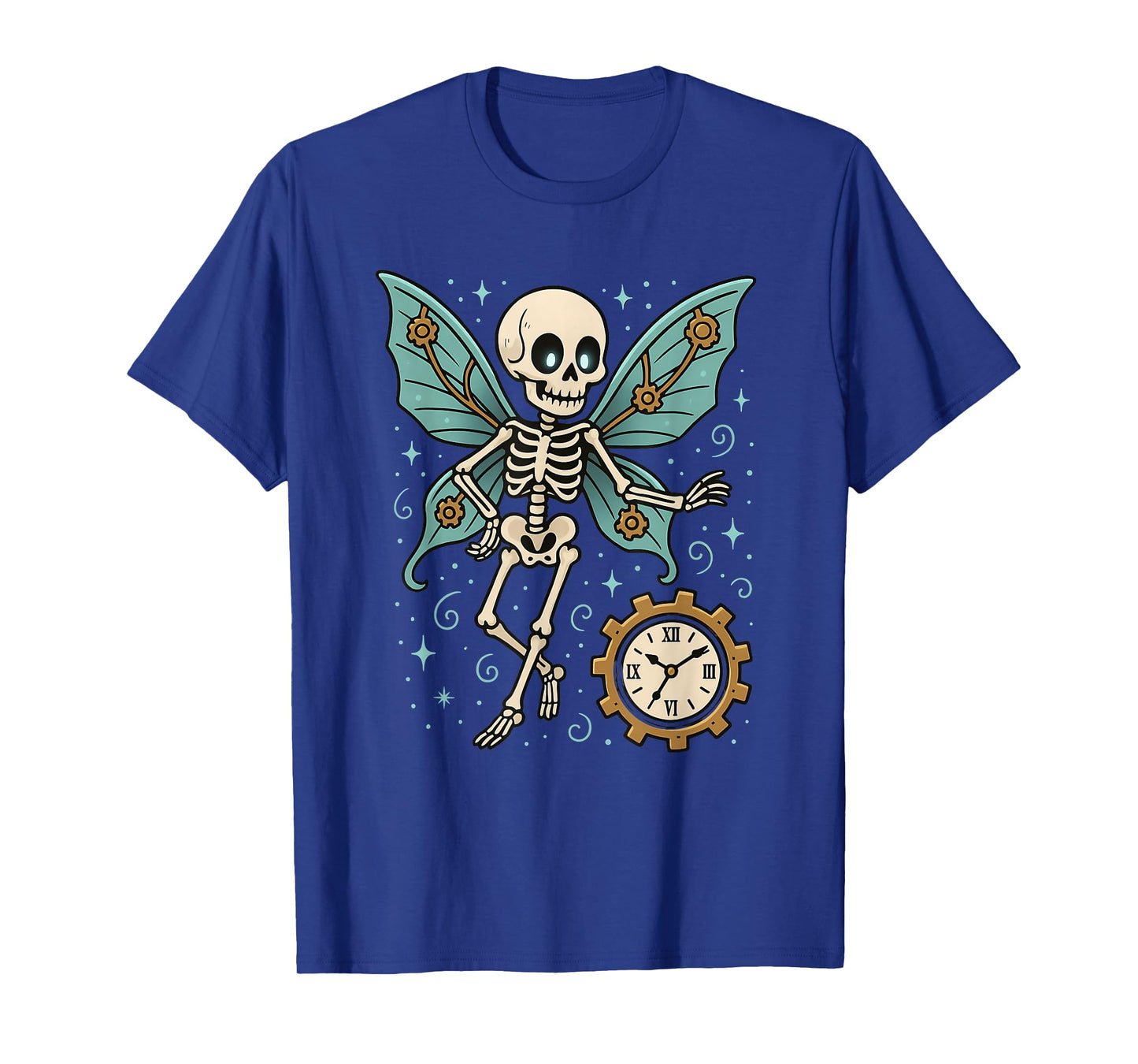 Steampunk Skeleton Fairy with Clock T-Shirt