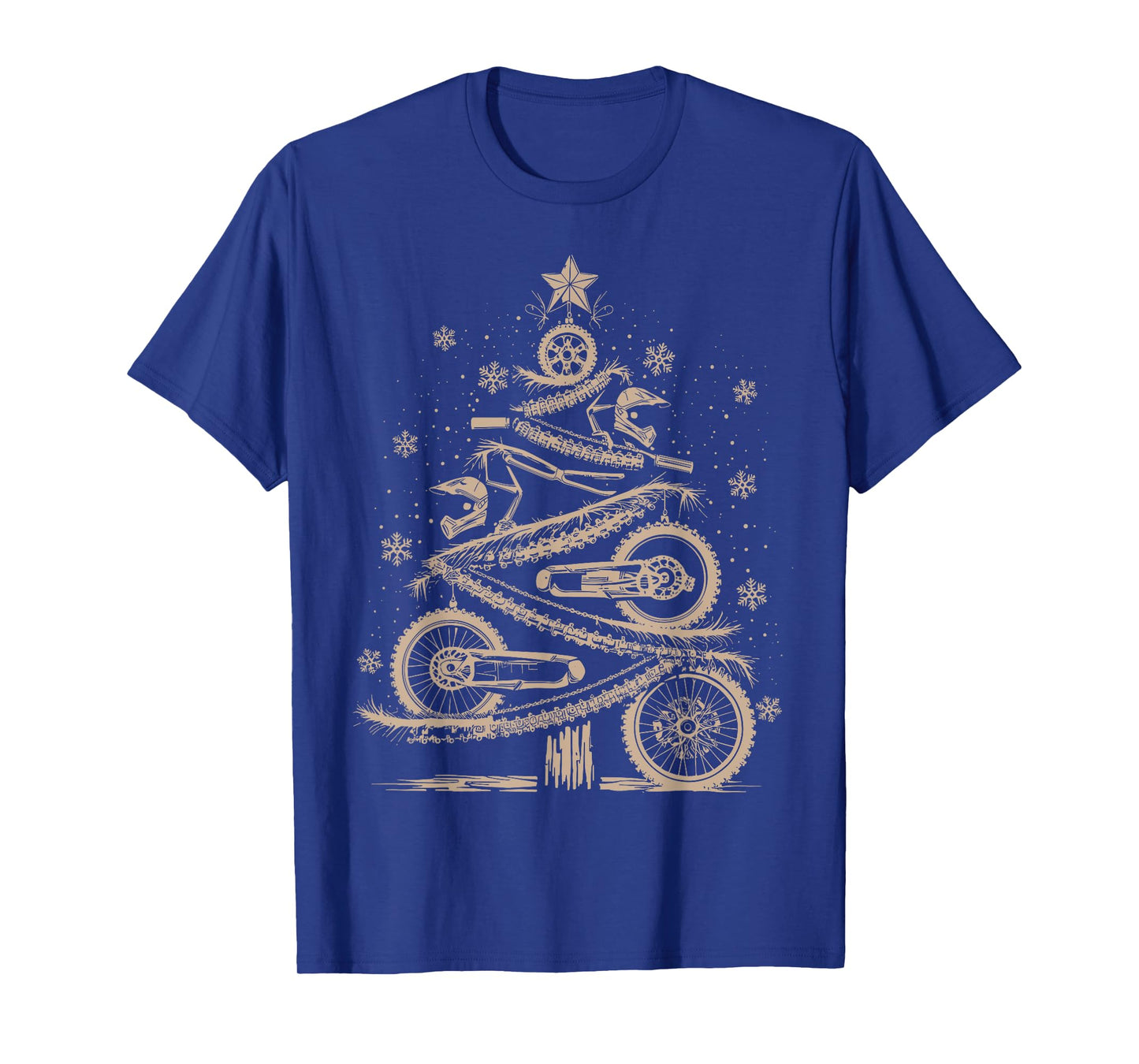 Funny Xmas Motocross Lover Dirt Bike Christmas Tree T-Shirt