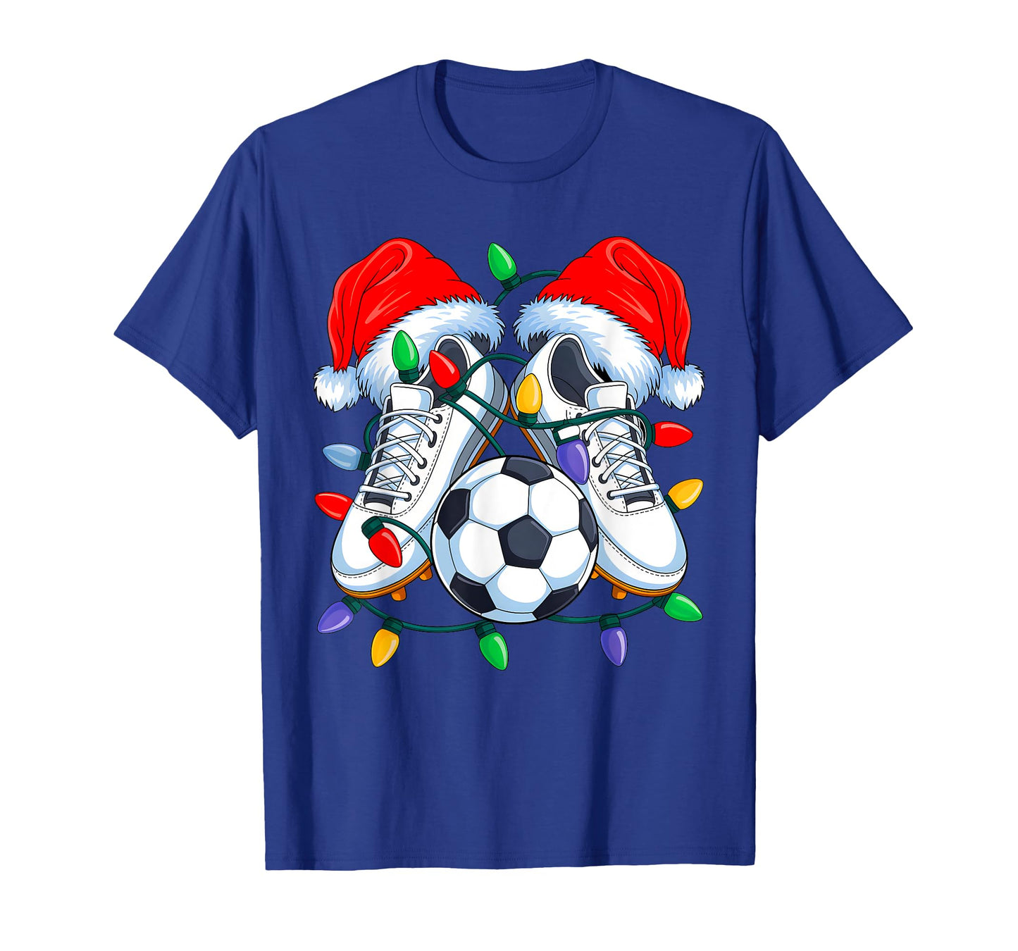 Christmas Soccer Xmas Santa Sports Hat Mens Womens Kids T-Shirt