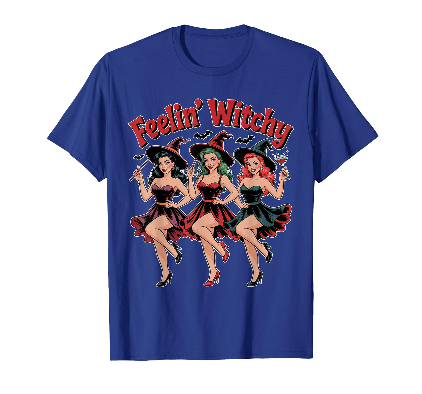 Funny Retro Cute Feelin Witchy Halloween Witch T-Shirt