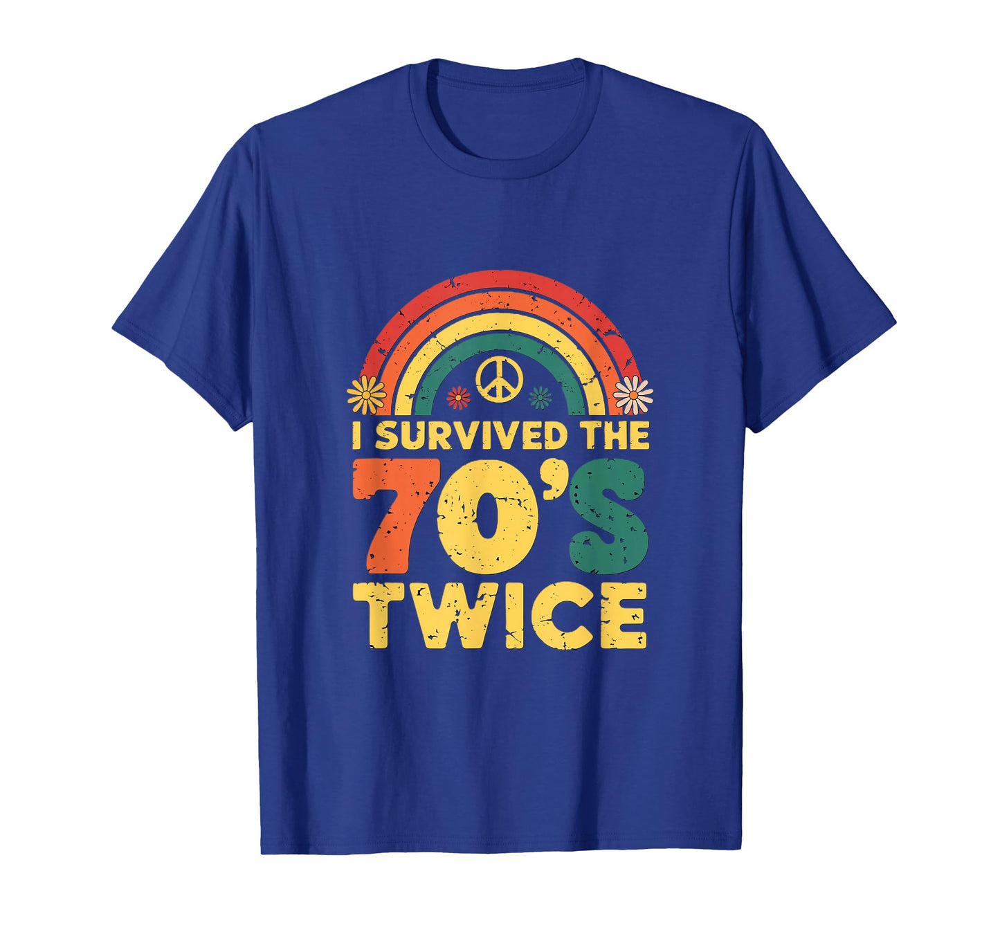 I Survived the 70s Twice Funny 90th Birthday Retro T-Shirt