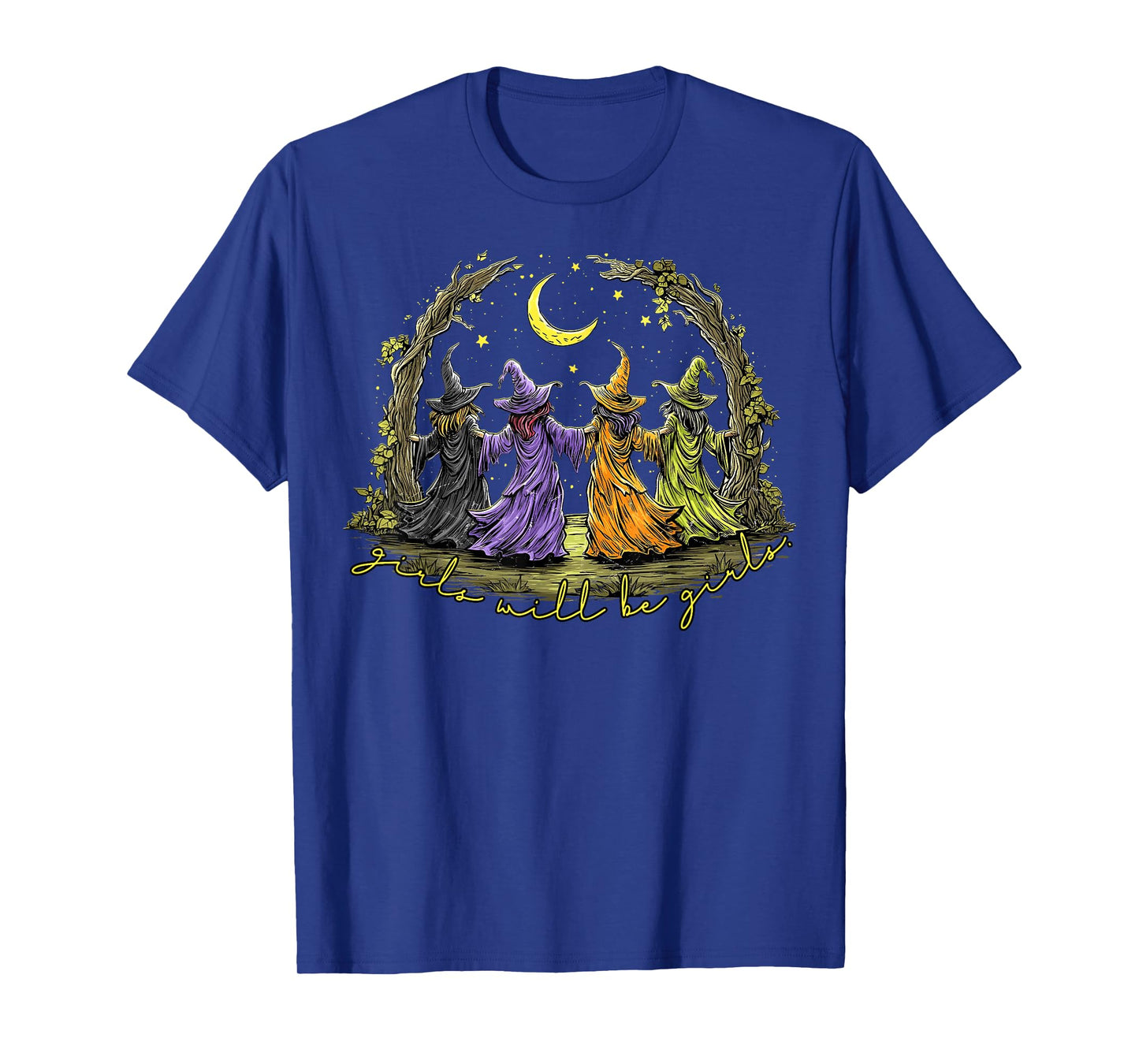 Halloween Spooky Witch Girl Will Be Girls Feminist Women T-Shirt