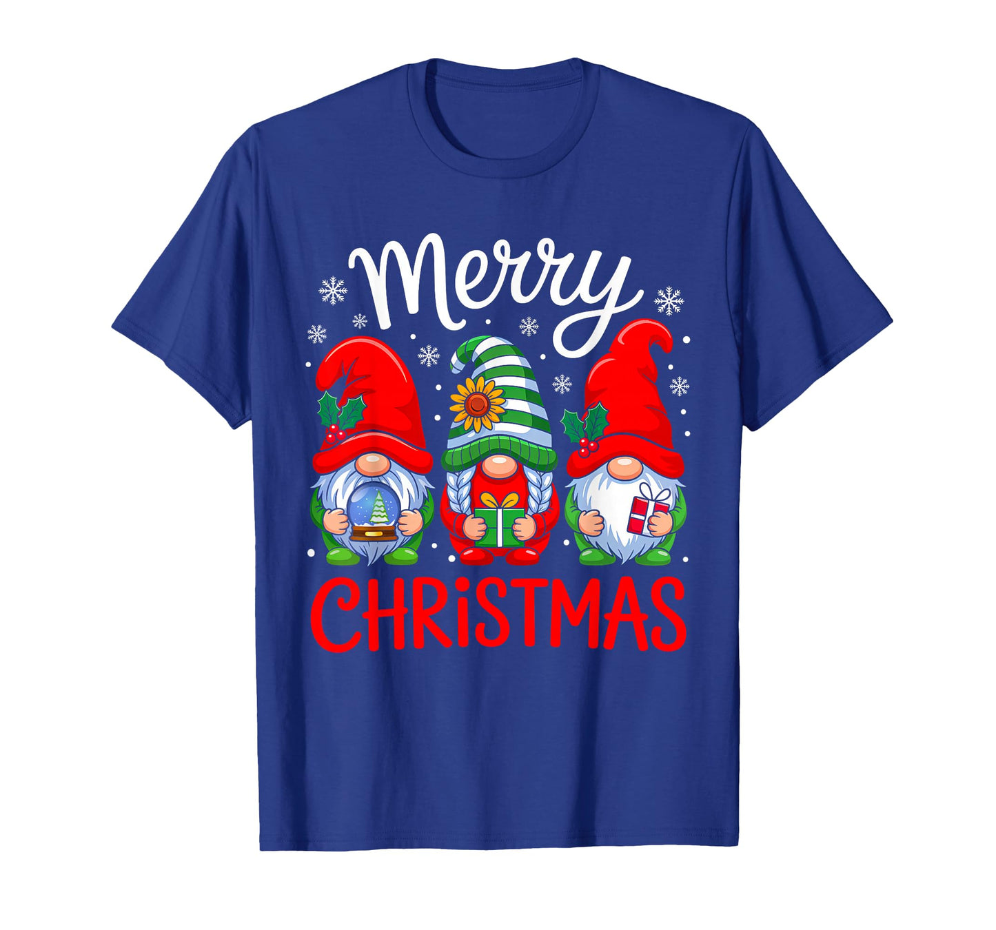 Cute Gnomes Merry Christmas Light Family Gnome Xmas Matching T-Shirt