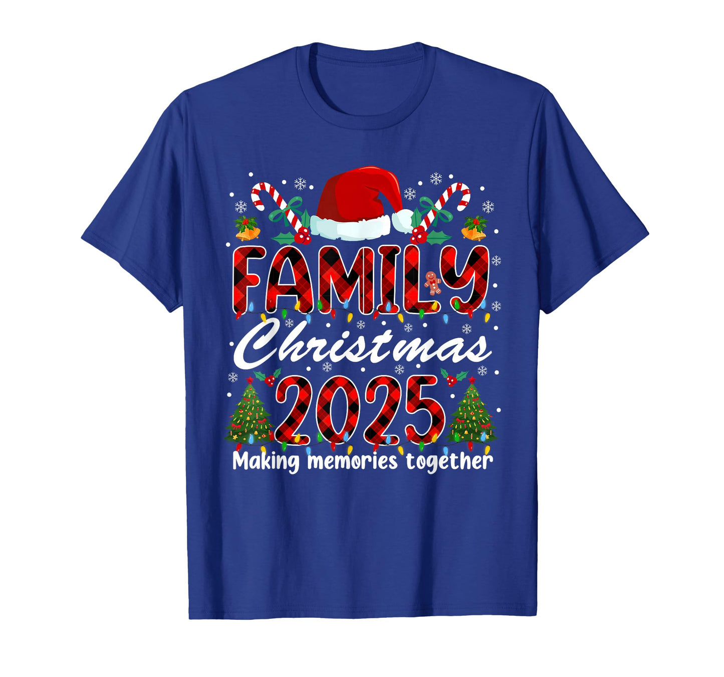 Family Christmas 2025 Matching Squad Santa Elf Funny Xmas T-Shirt